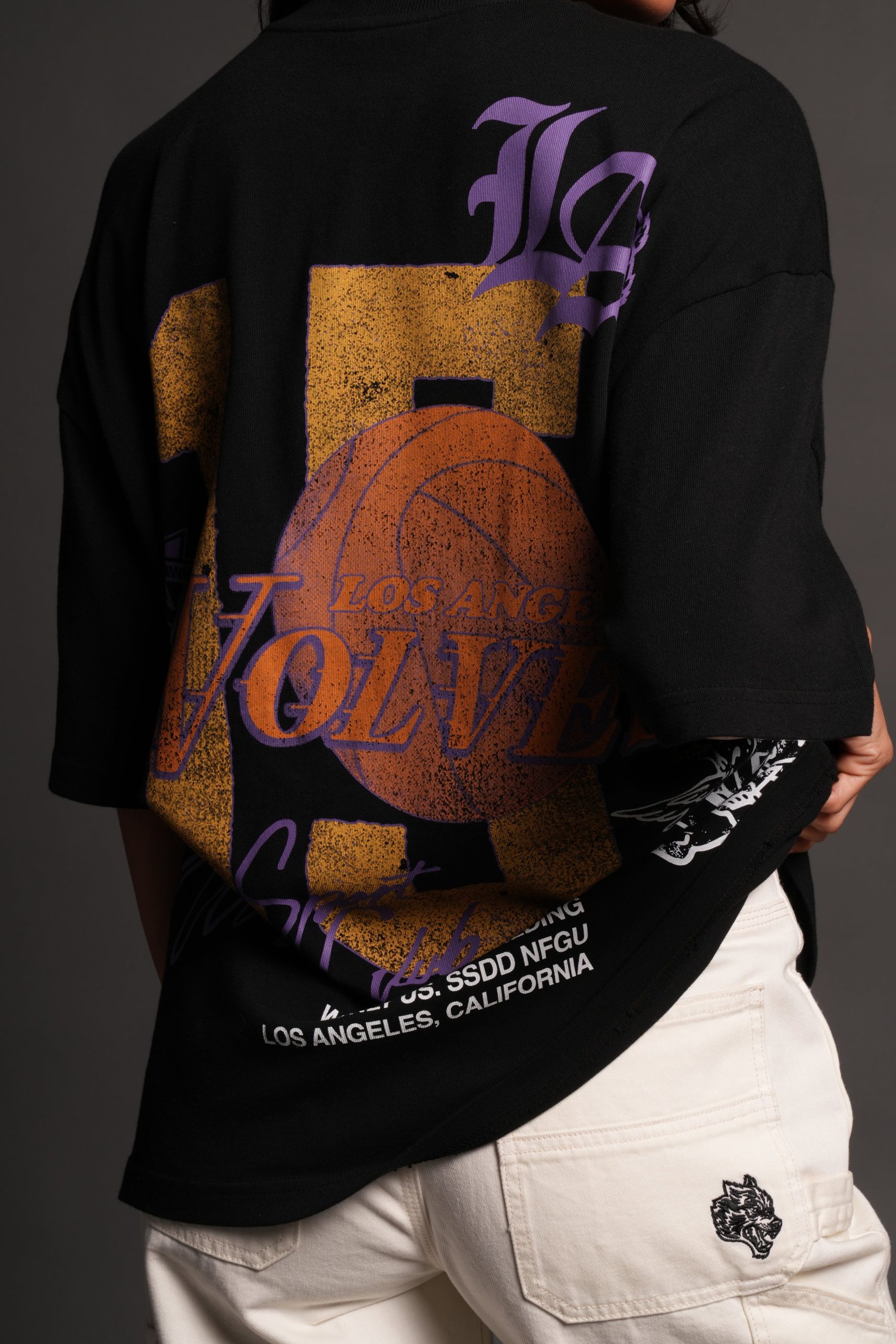 La Has Your Back Premium Oversized Tee in Black - Image 14