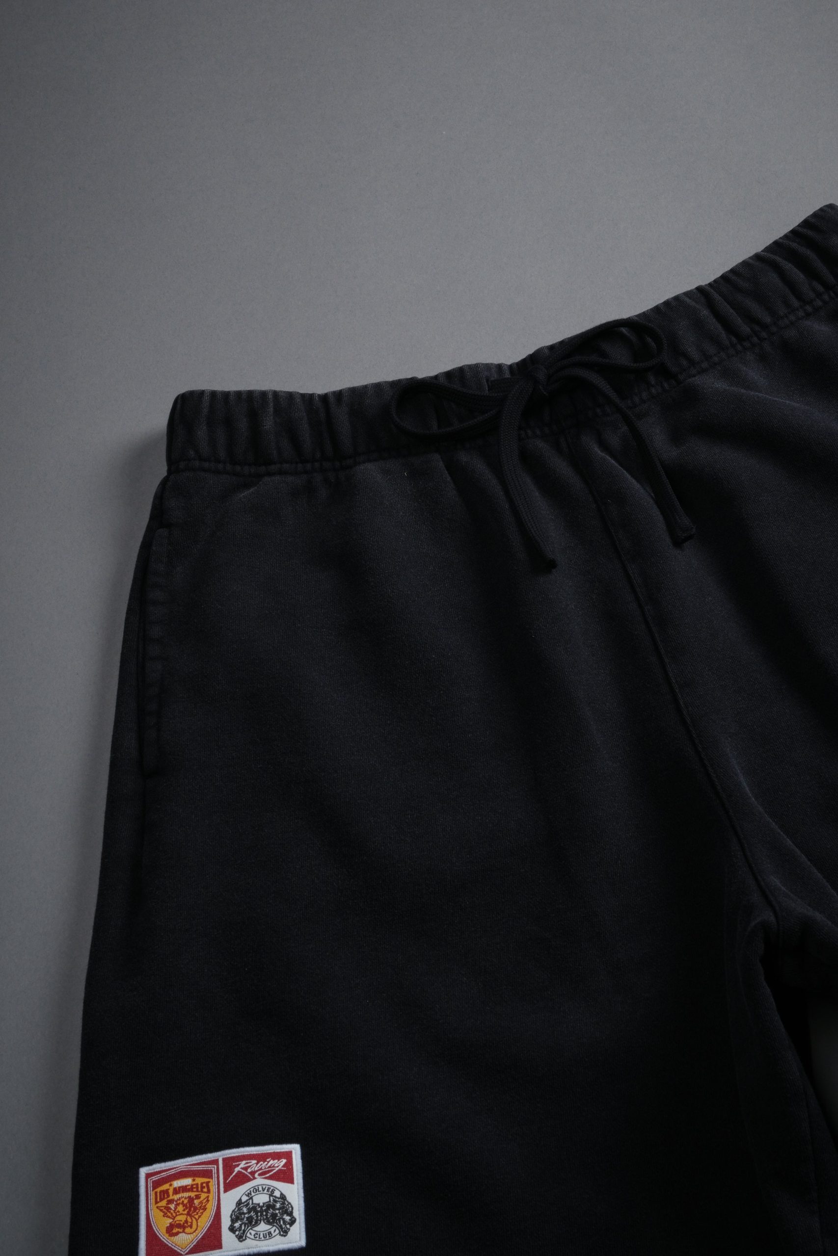 Darc Racer Grunge Oversized Raw Hem Post Lounge Sweat Shorts in Wolf Gray - Image 3