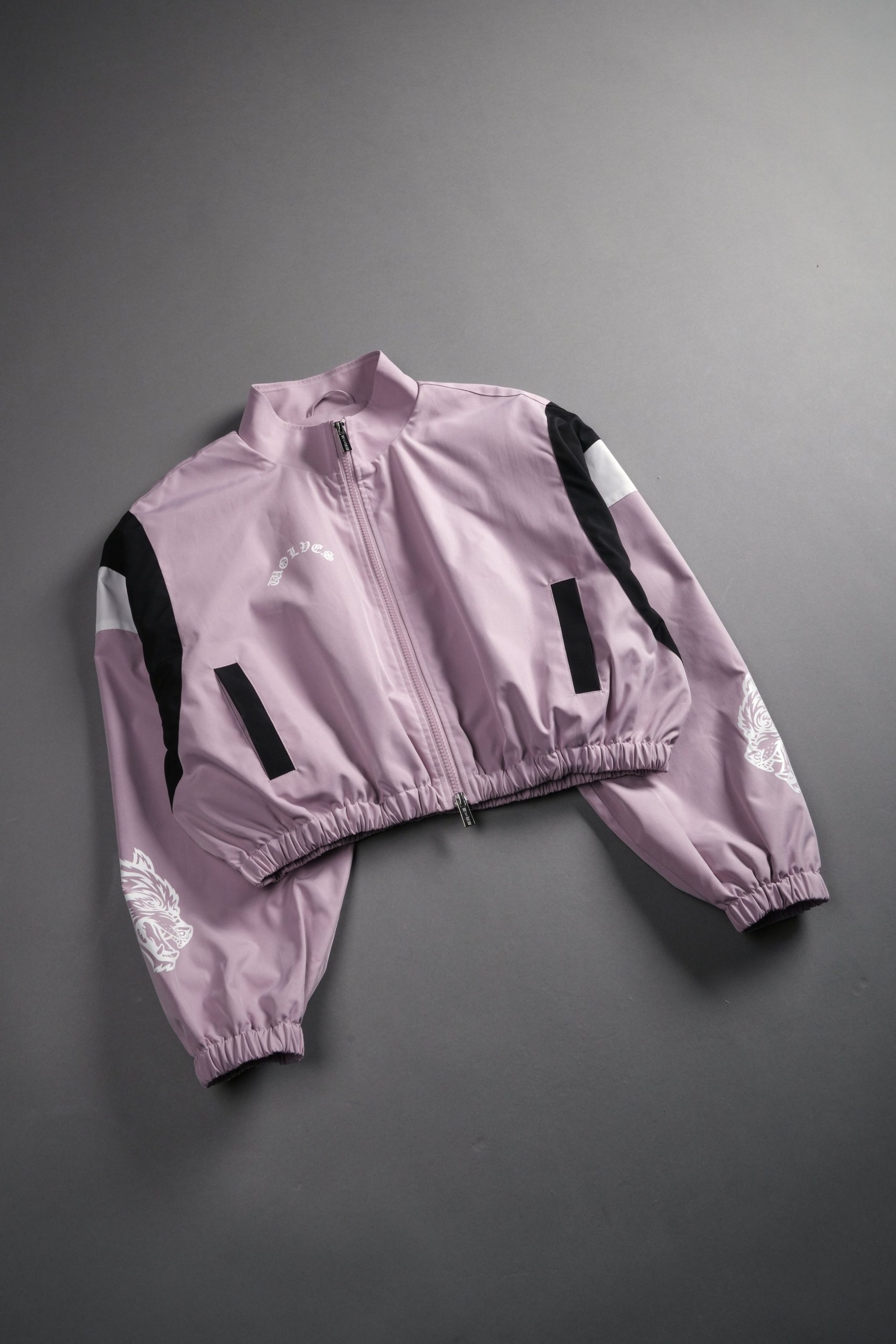 Death Becomes Her Nadia Track Jacket in Purple Smoke/Black/White - Image 9