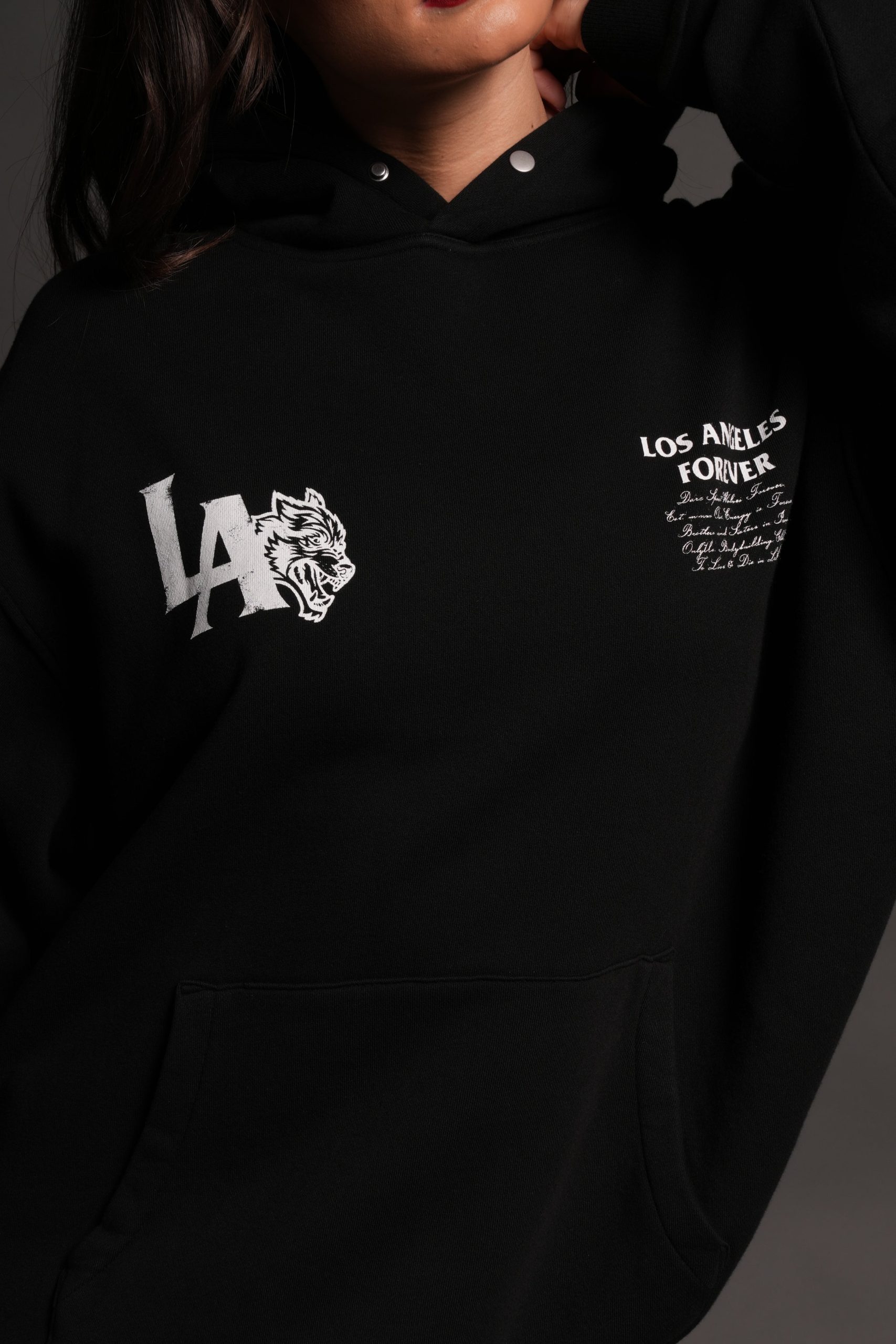 La Wolves V2 Pierce Hoodie in Black - Image 13