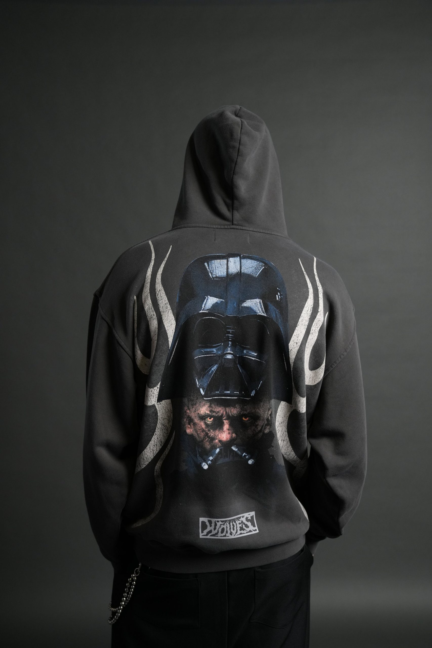 Ashes of the Dark V2 Pierce Hoodie in Wolf Gray Drift Wash - Image 4