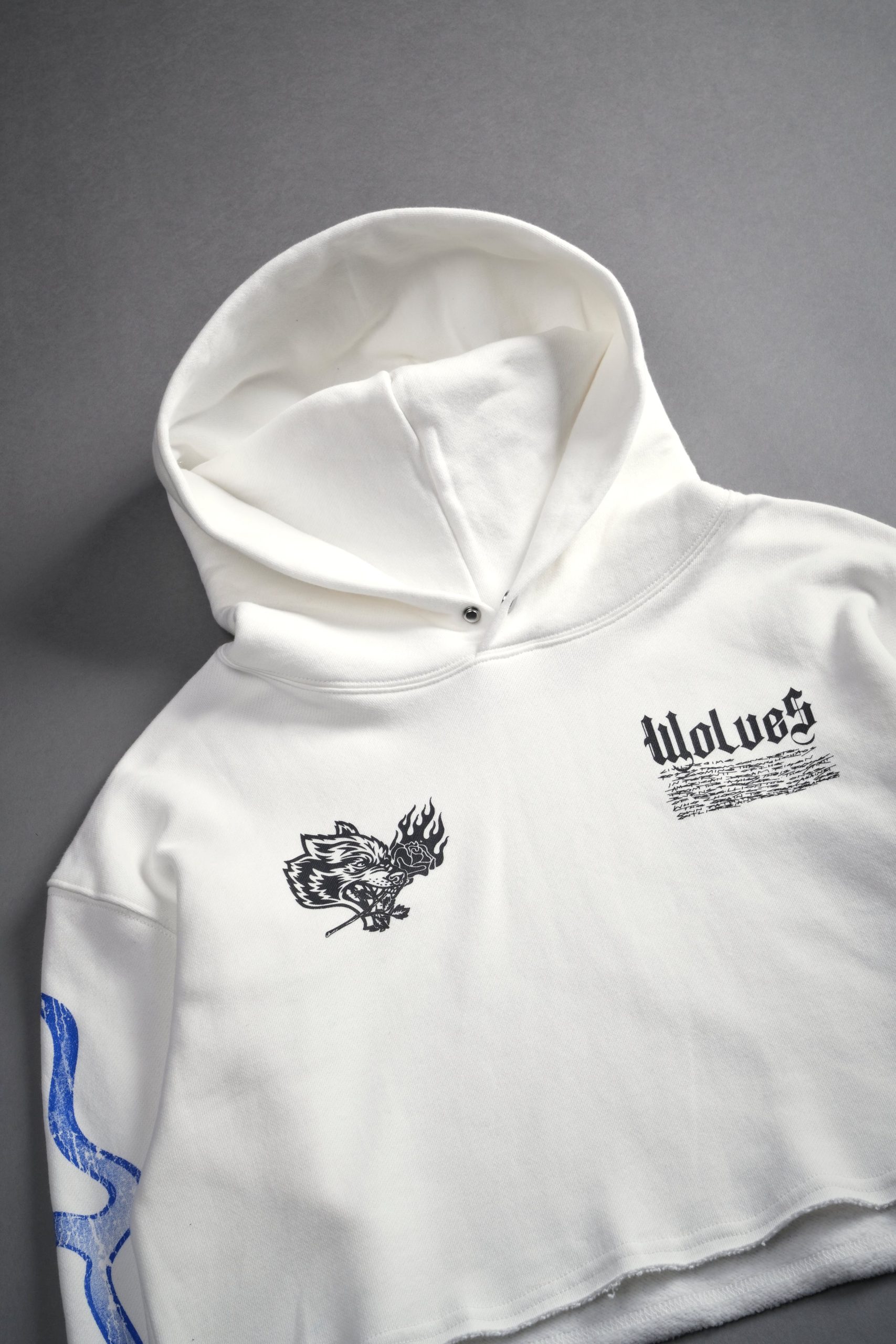 Infernal Bloom Pierce (Cropped) Hoodie in Cream - Image 7