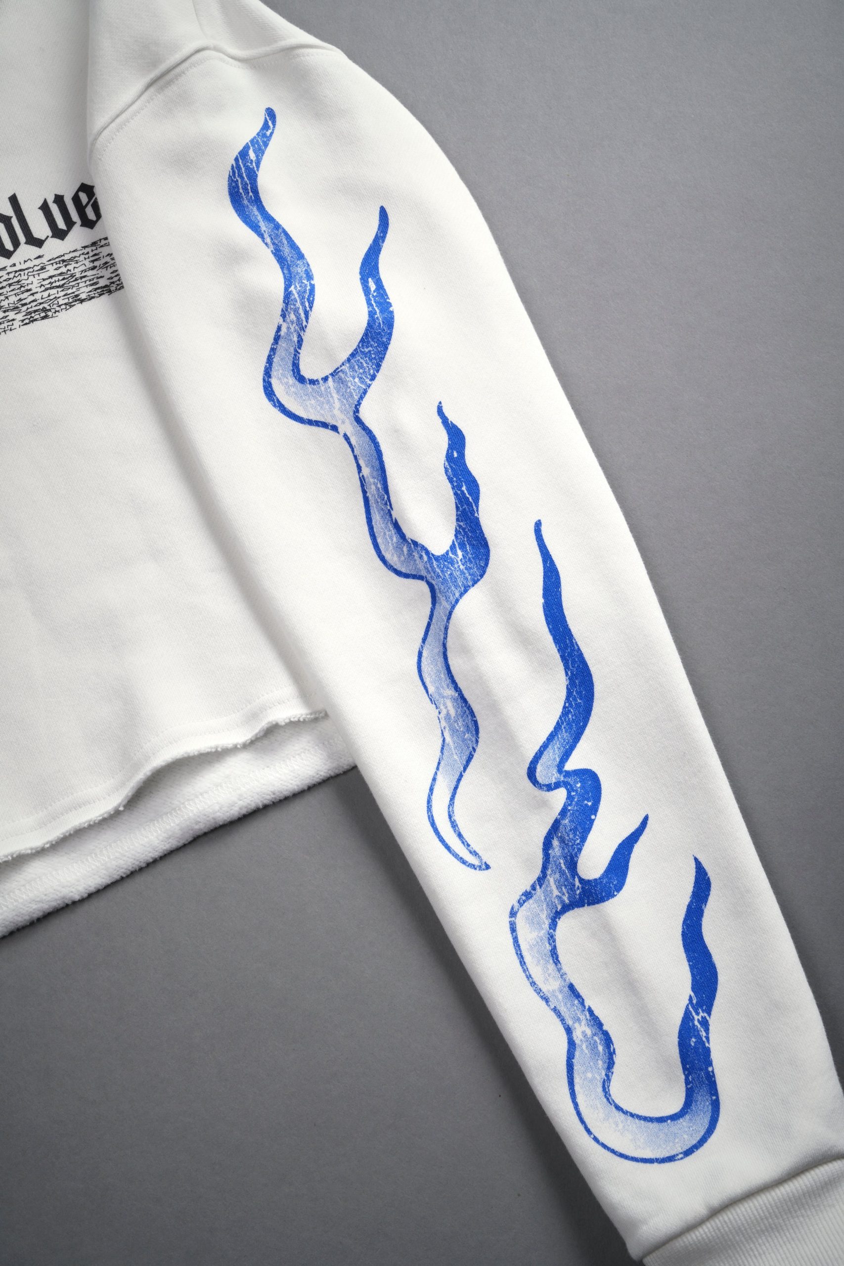Infernal Bloom Pierce (Cropped) Hoodie in Cream - Image 10