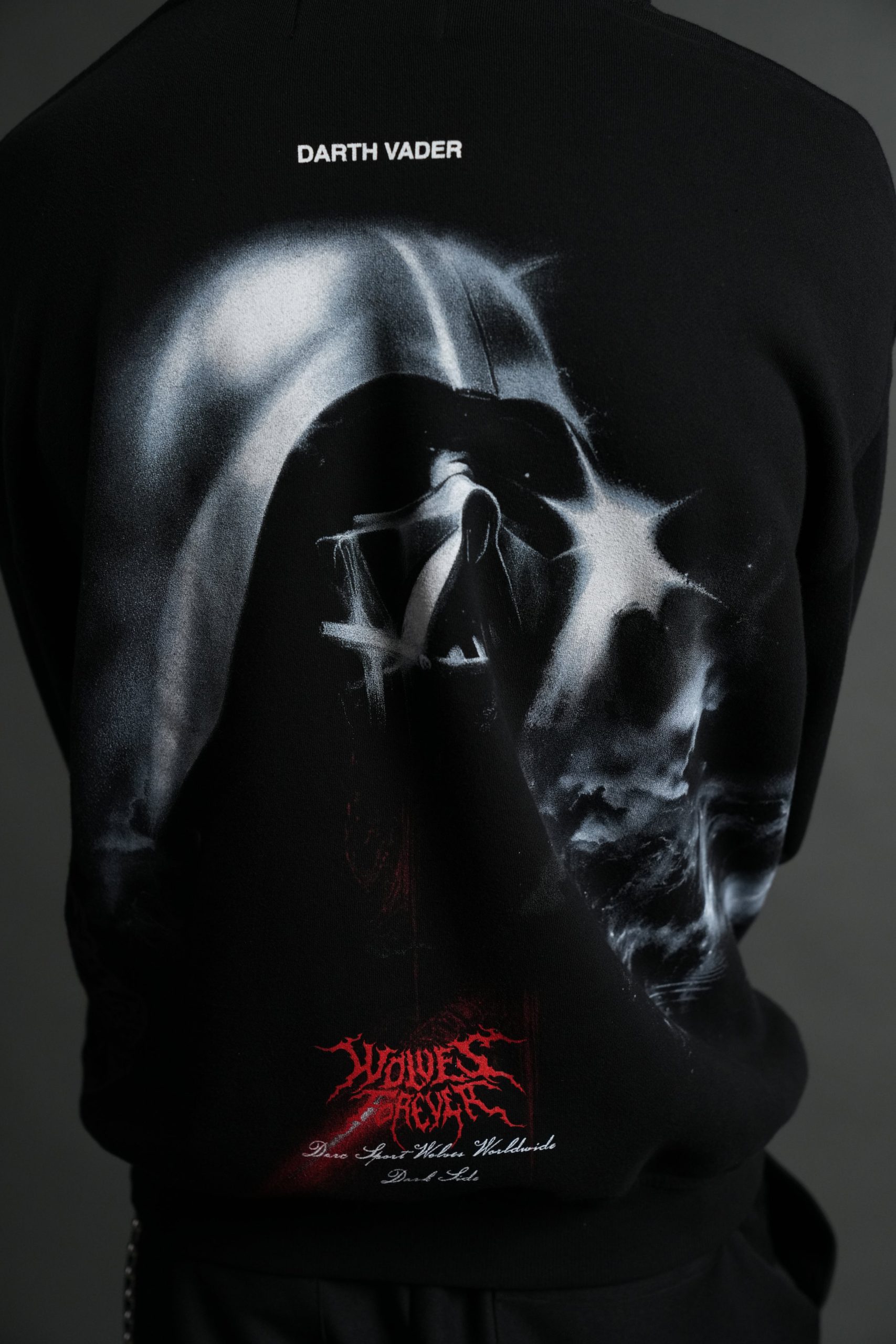 Dark Power Pierce Hoodie in Black - Image 7
