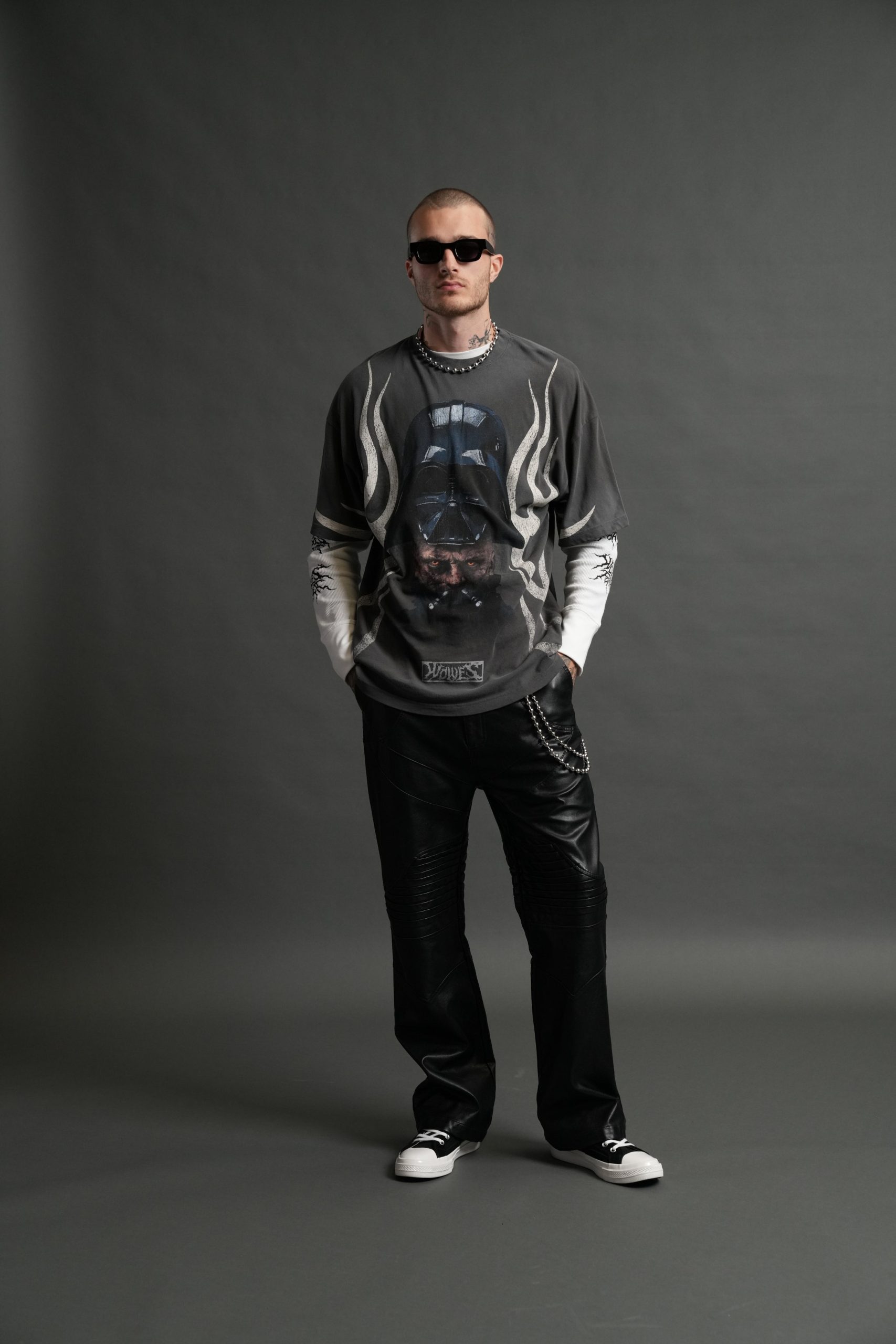 Ashes of the Dark V2 Premium Oversized Tee in Wolf Gray Drift Wash - Image 5