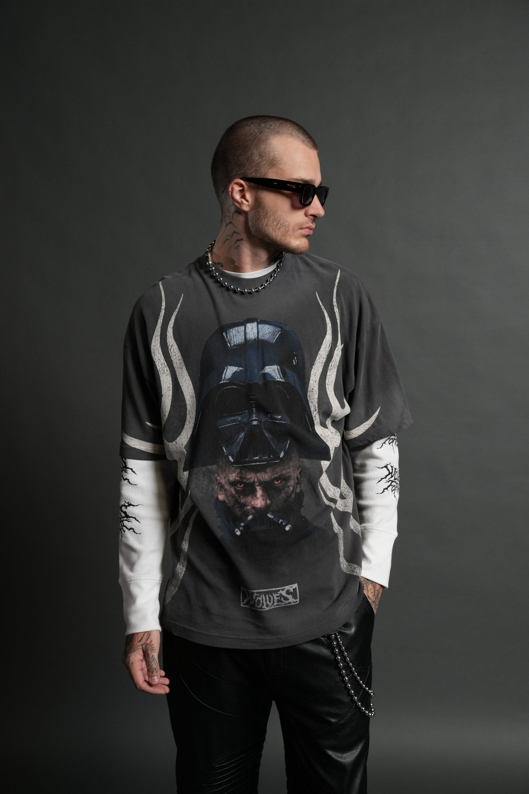 Ashes of the Dark V2 Premium Oversized Tee in Wolf Gray Drift Wash - Image 4