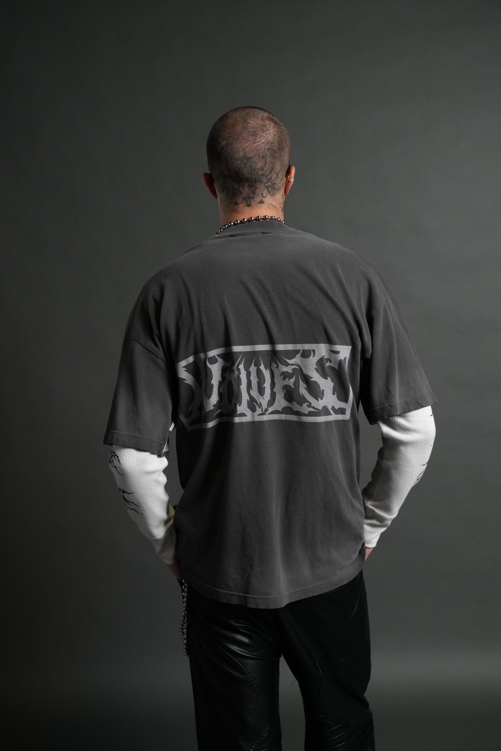 Ashes of the Dark V2 Premium Oversized Tee in Wolf Gray Drift Wash - Image 2