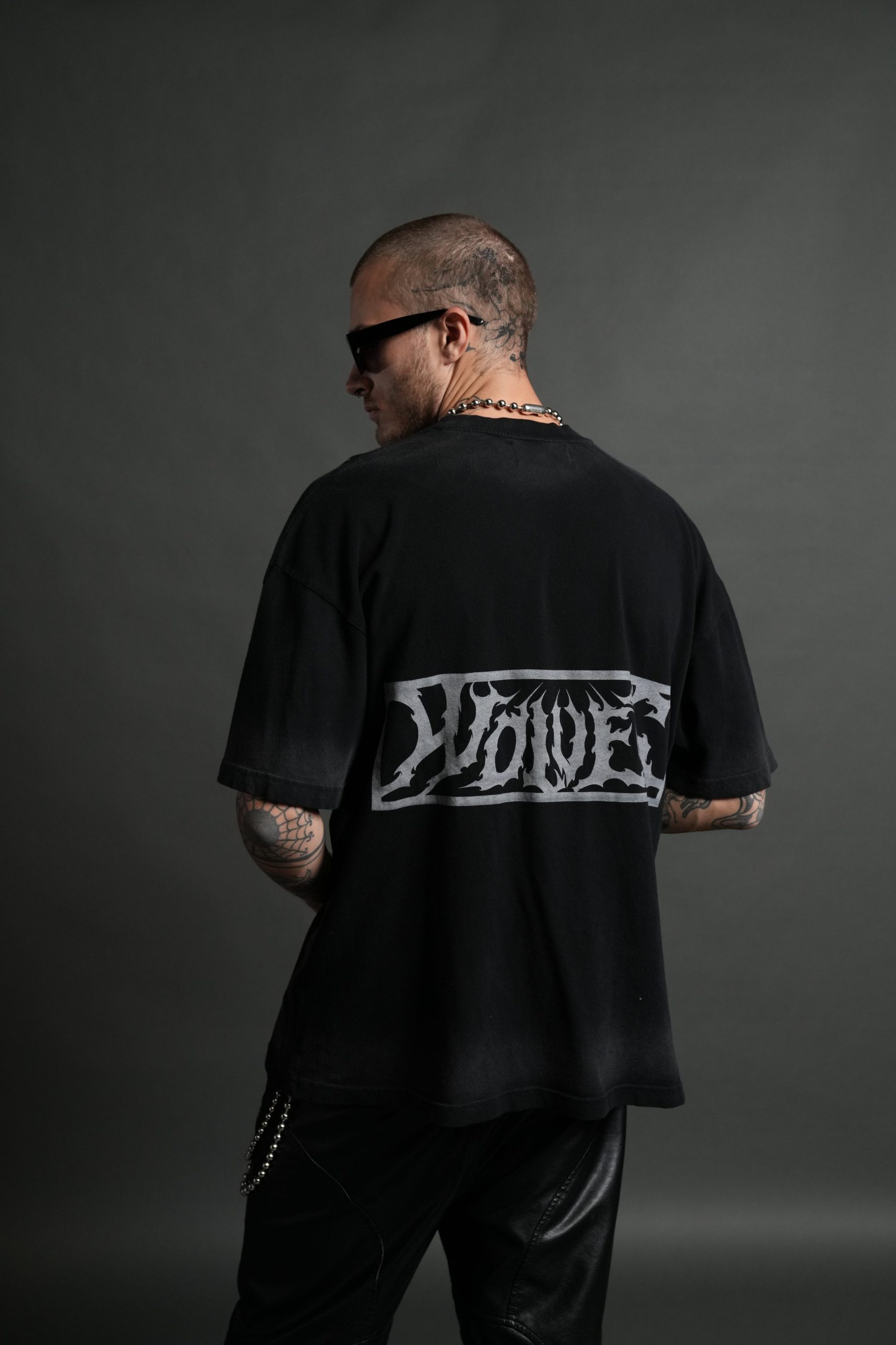 Ashes of the Dark V2 Premium Oversized Tee in Black Drift Wash - Image 2