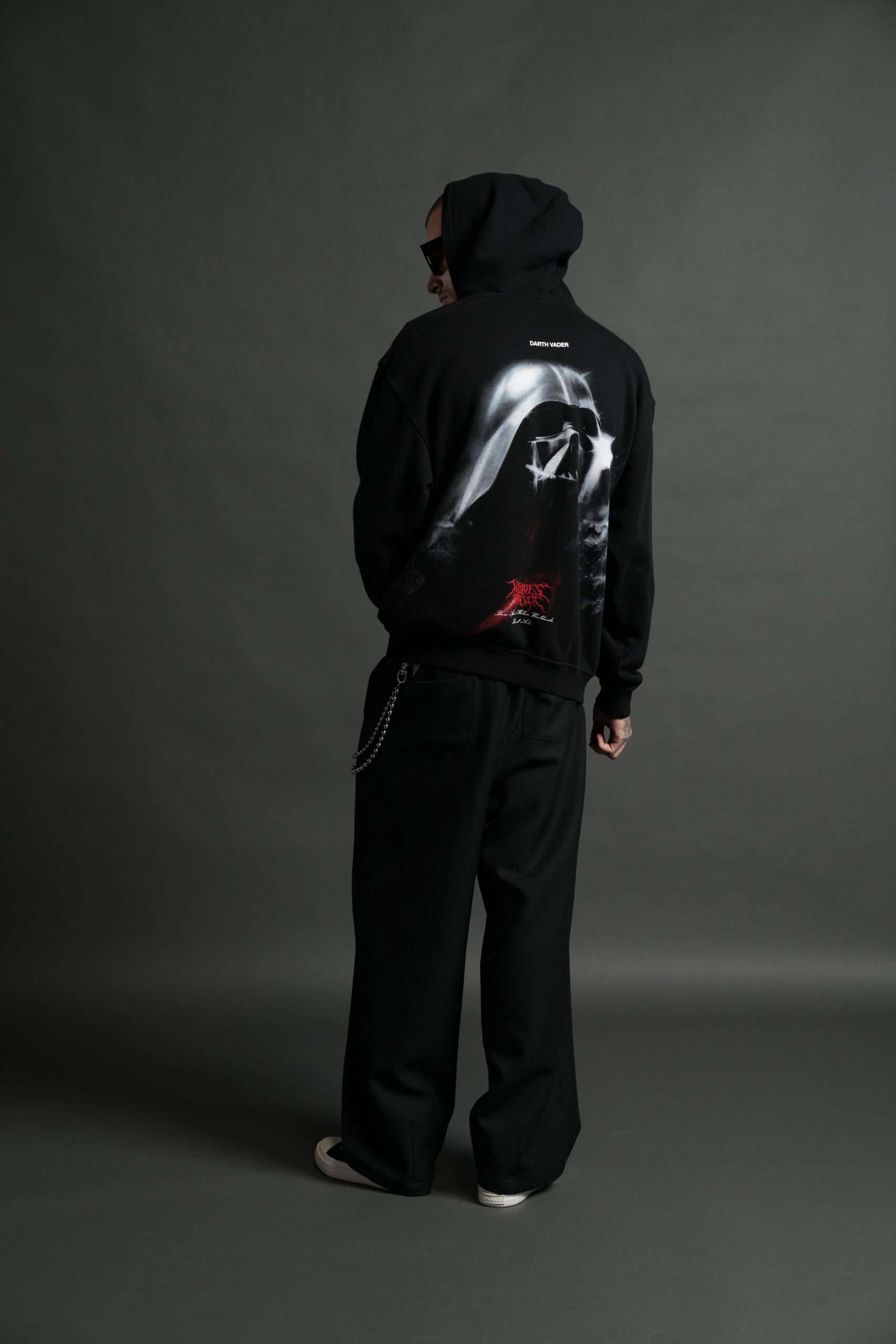 Dark Power Pierce Hoodie in Black - Image 6