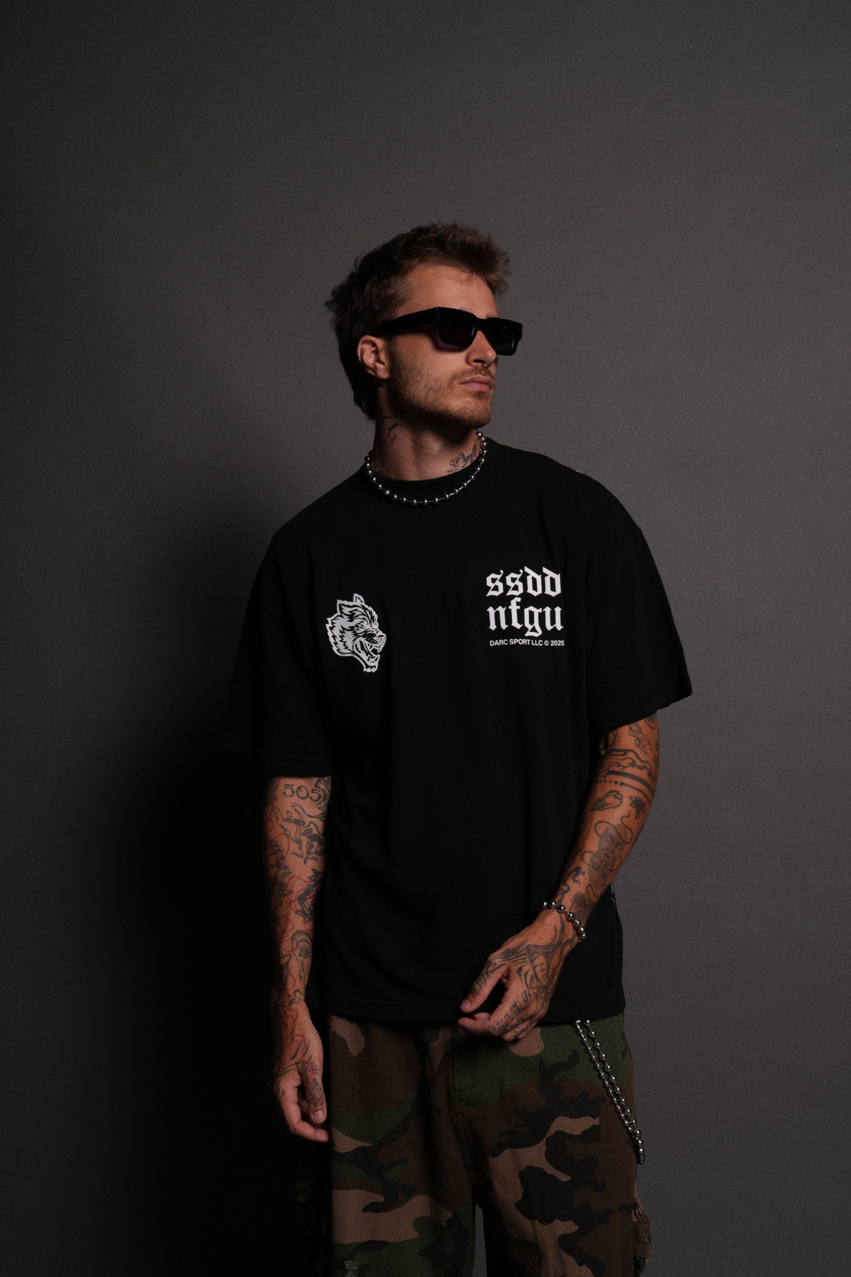 Born Stoic Premium Oversized Tee in Black - Image 2