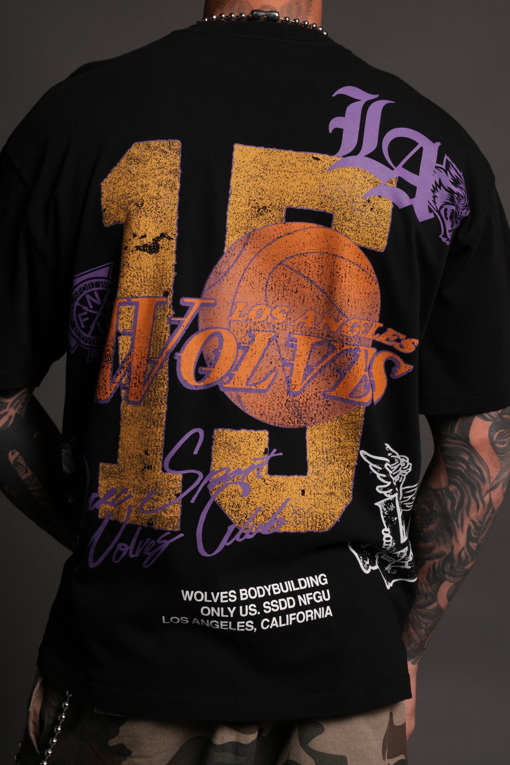La Has Your Back Premium Oversized Tee in Black - Image 8