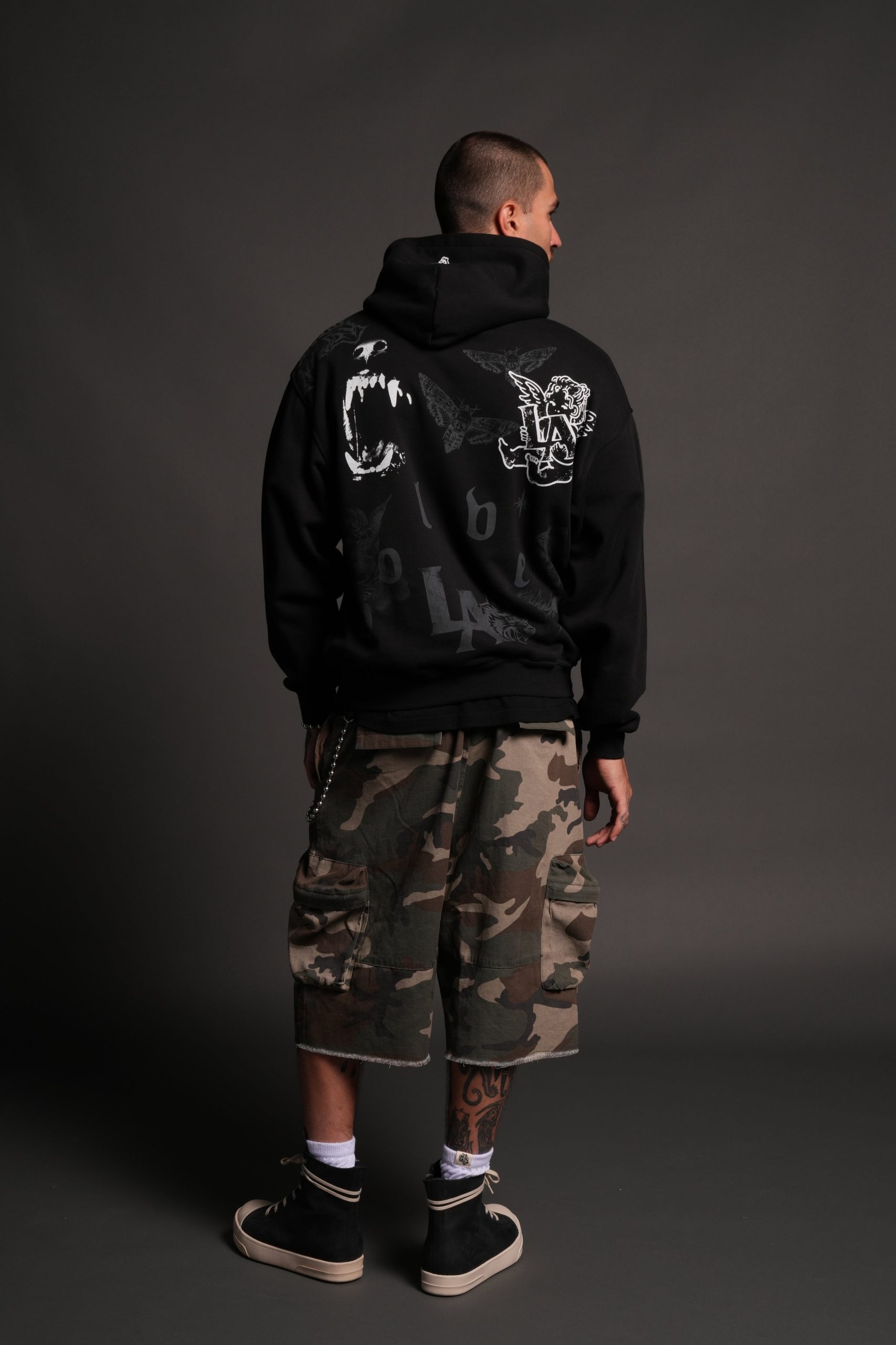 Homage To La Pierce Hoodie in Black - Image 6