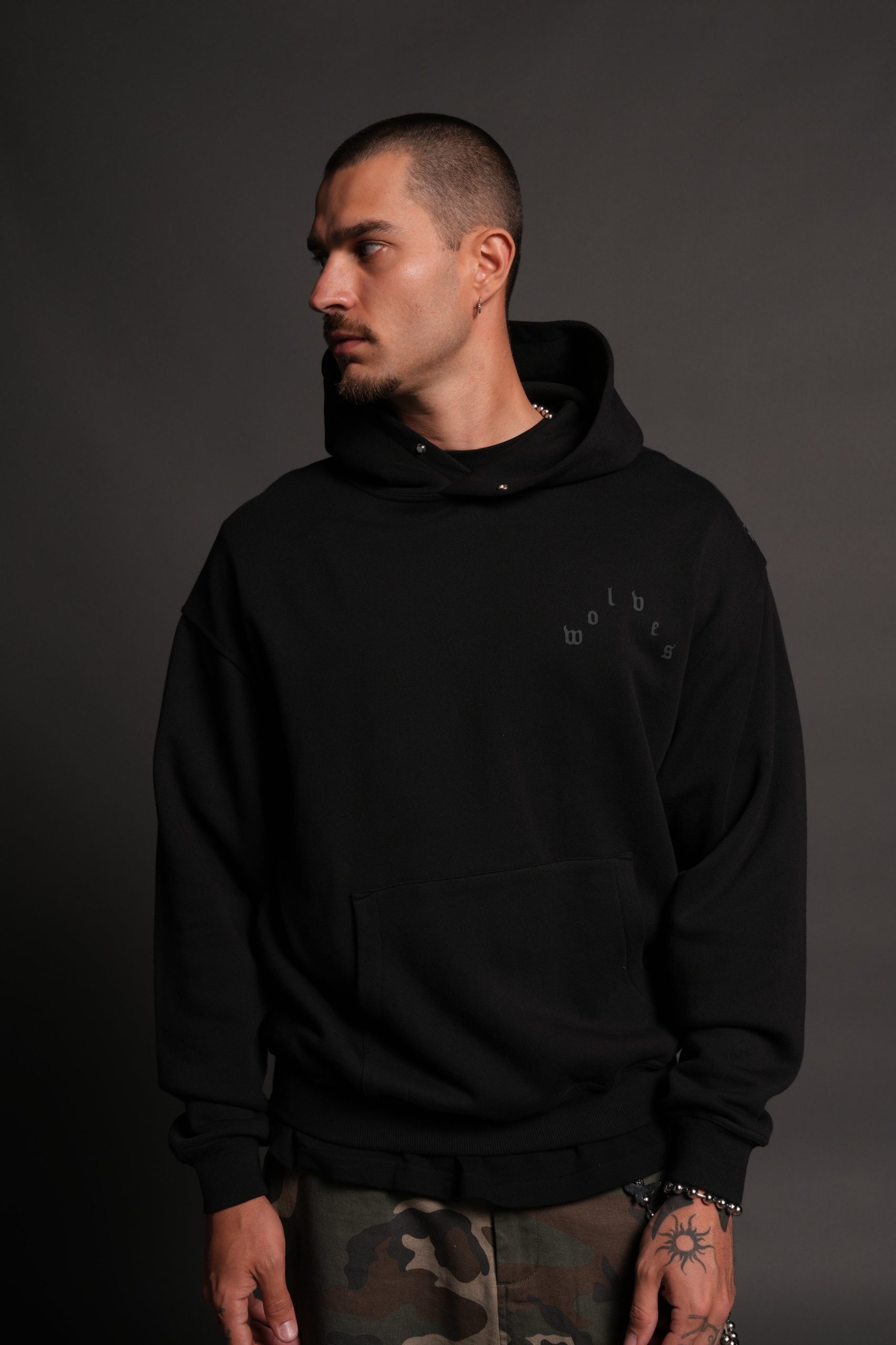 Homage To La Pierce Hoodie in Black - Image 2