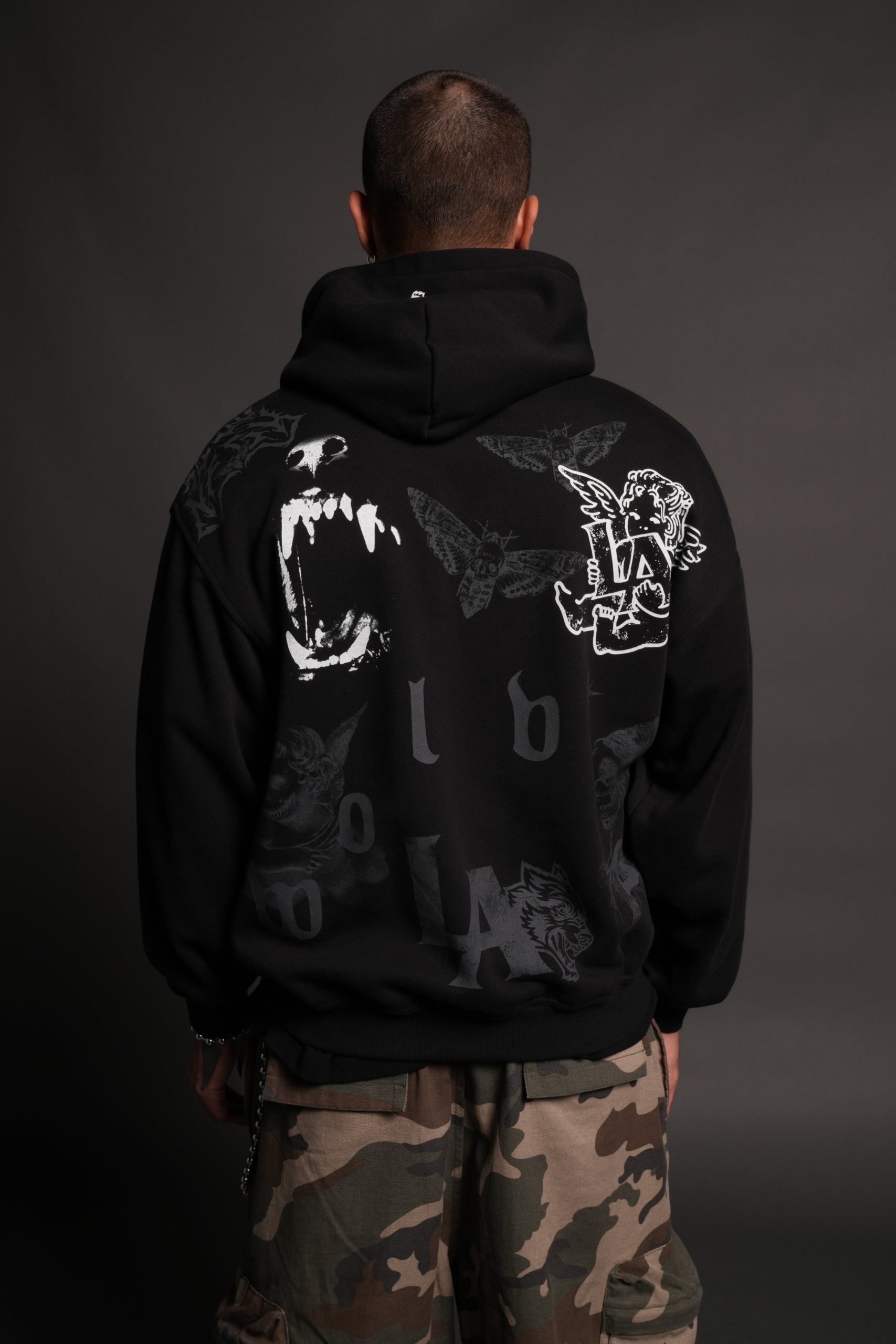 Homage To La Pierce Hoodie in Black - Image 4