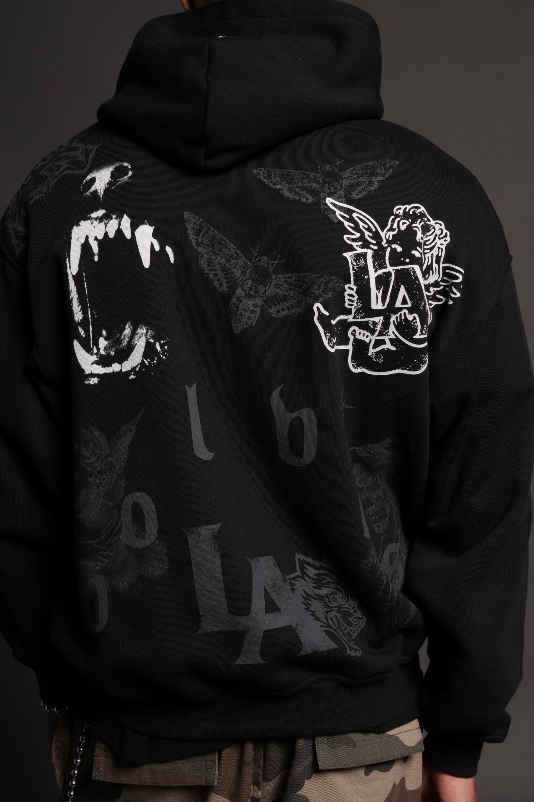 Homage To La Pierce Hoodie in Black - Image 8