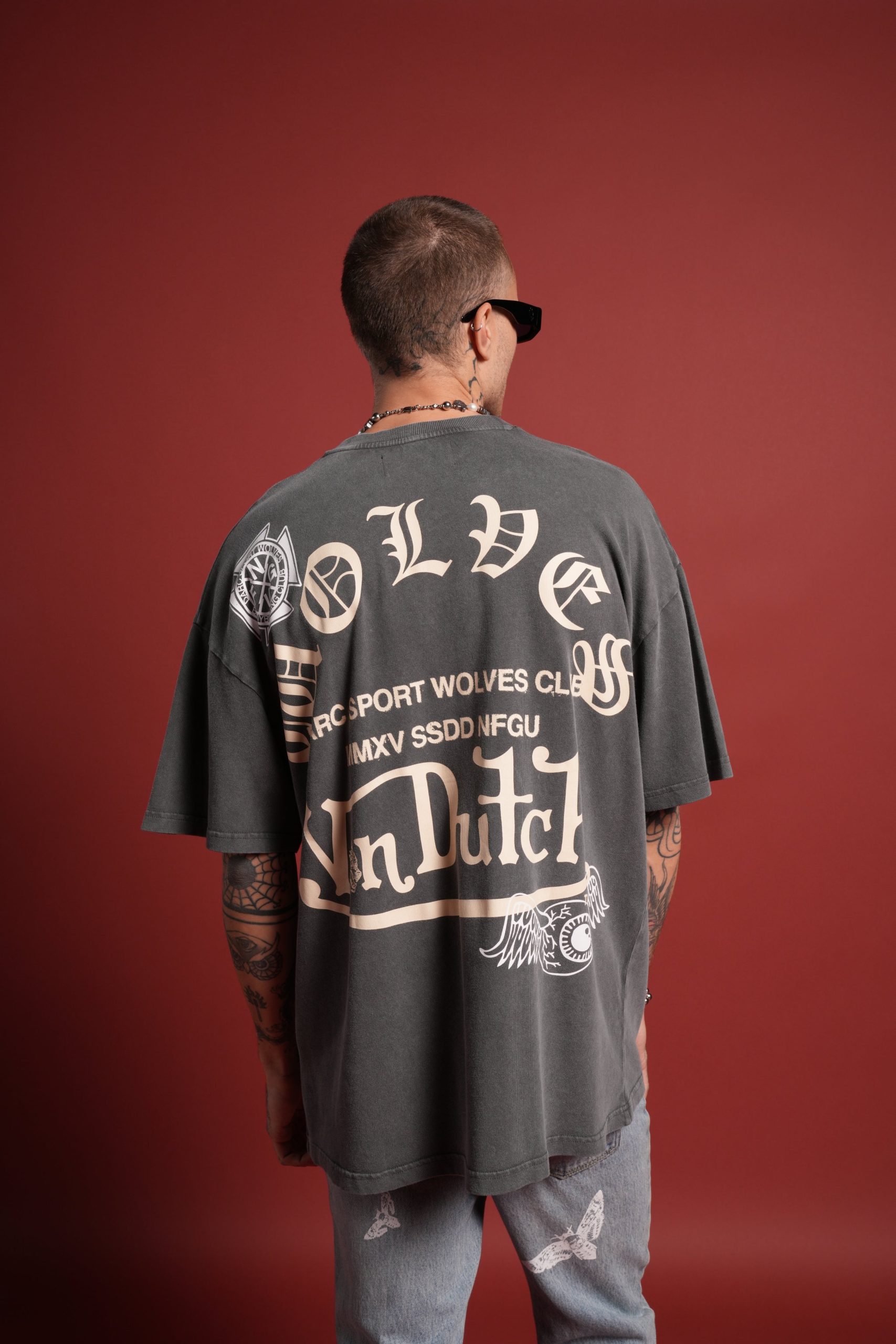 DSVD Heritage Unisex Premium Oversized Tee in Wolf Gray - Image 4