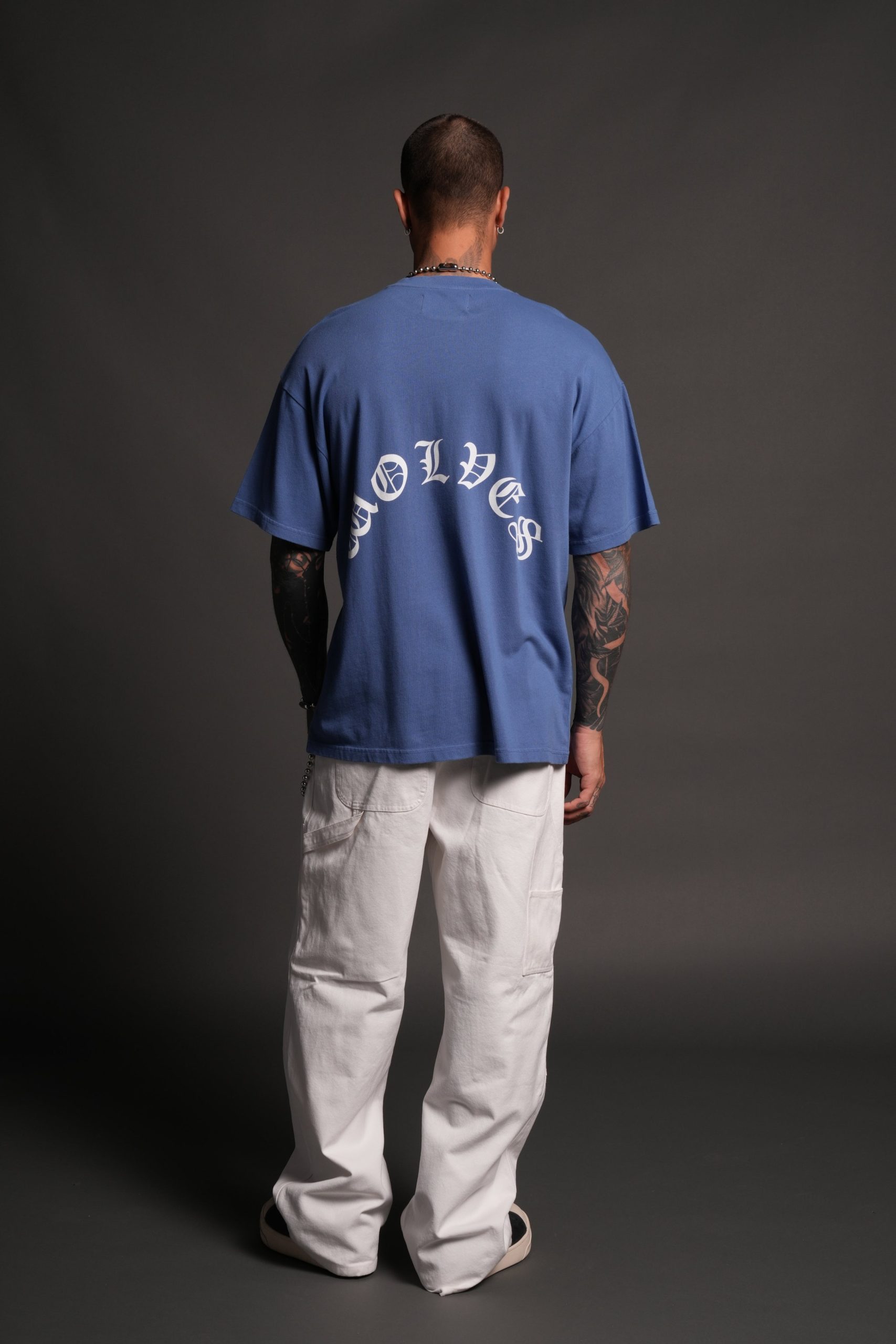 Los Cherub Premium Oversized Tee in La Blue - Image 6