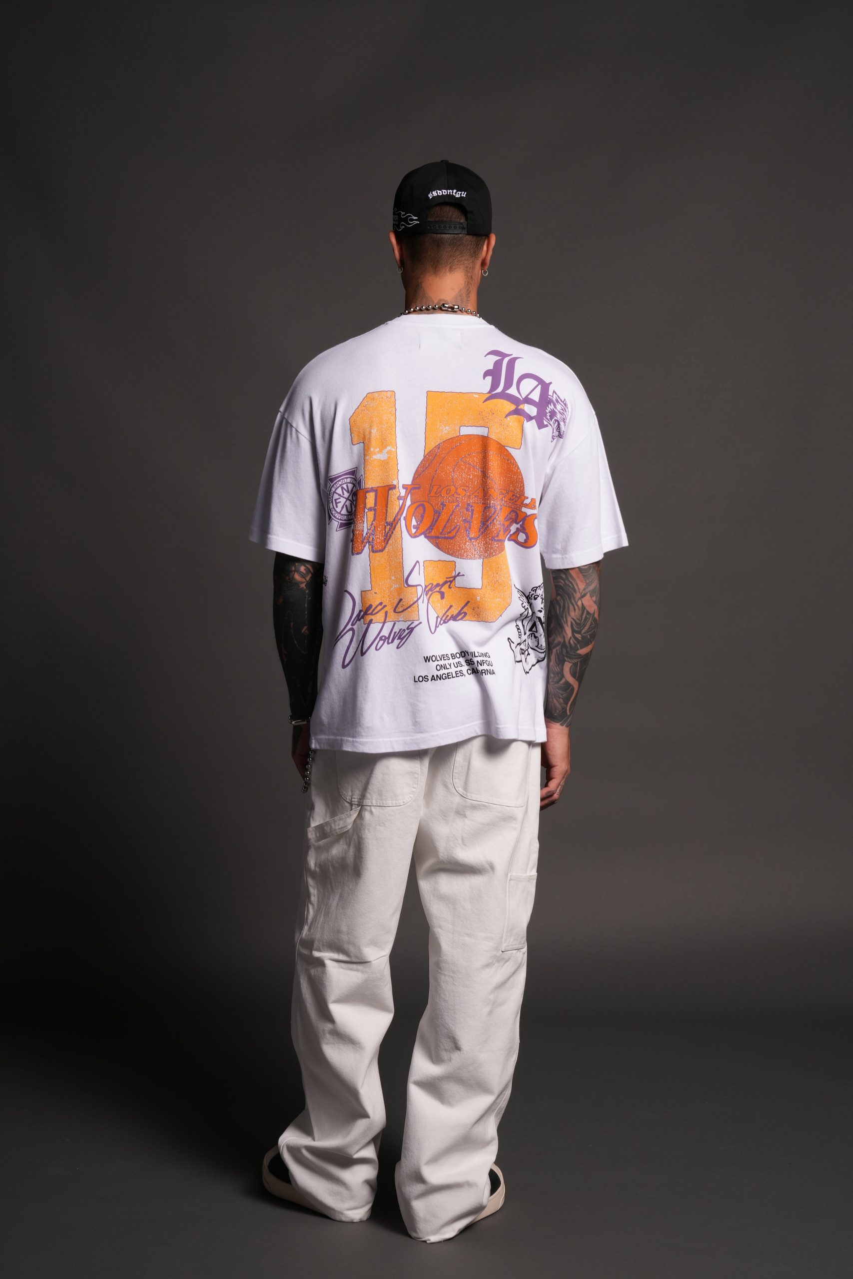 LA Has Your Back Premium Oversized Tee in White - Image 6