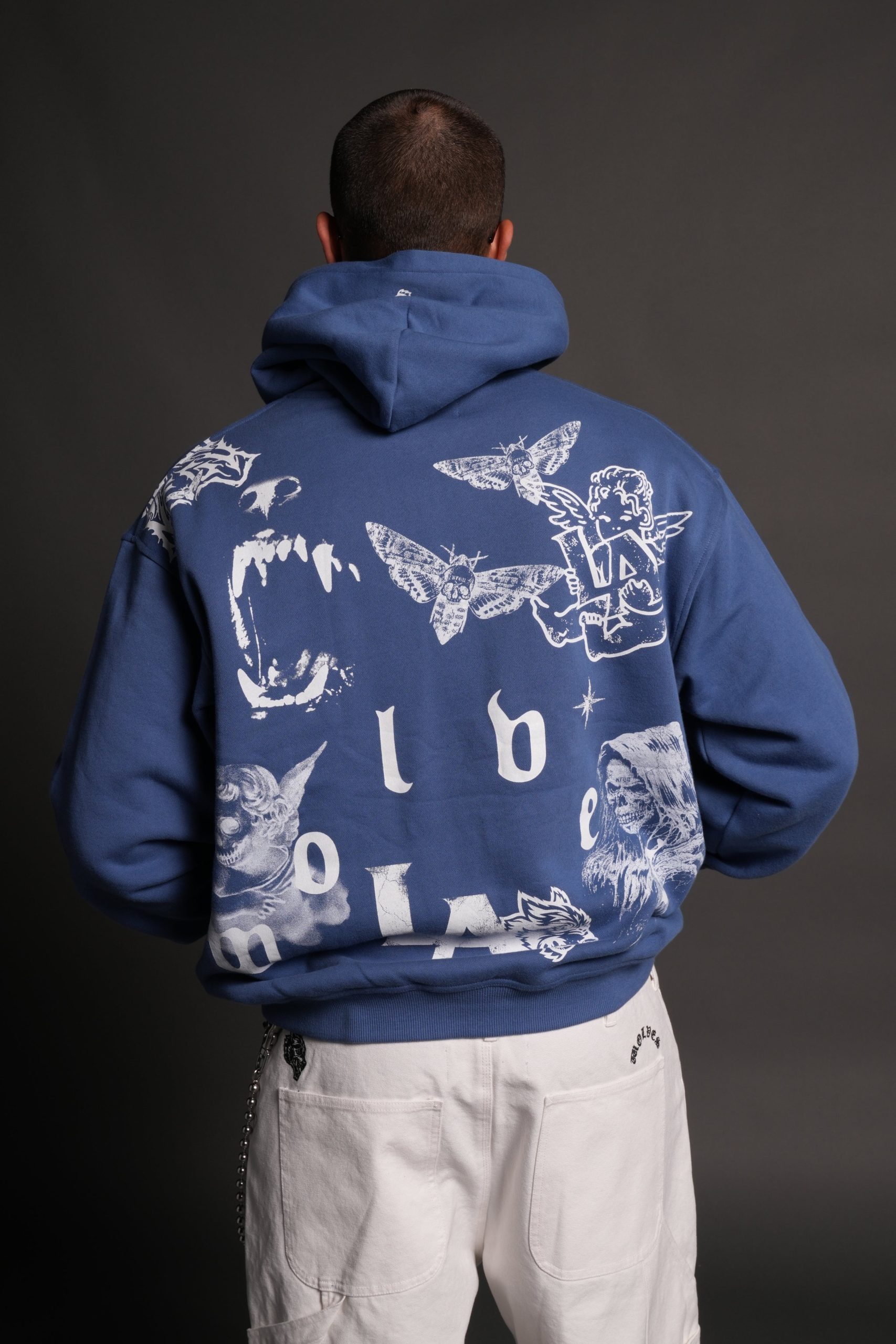 Homage To La Pierce Hoodie in La Blue - Image 4