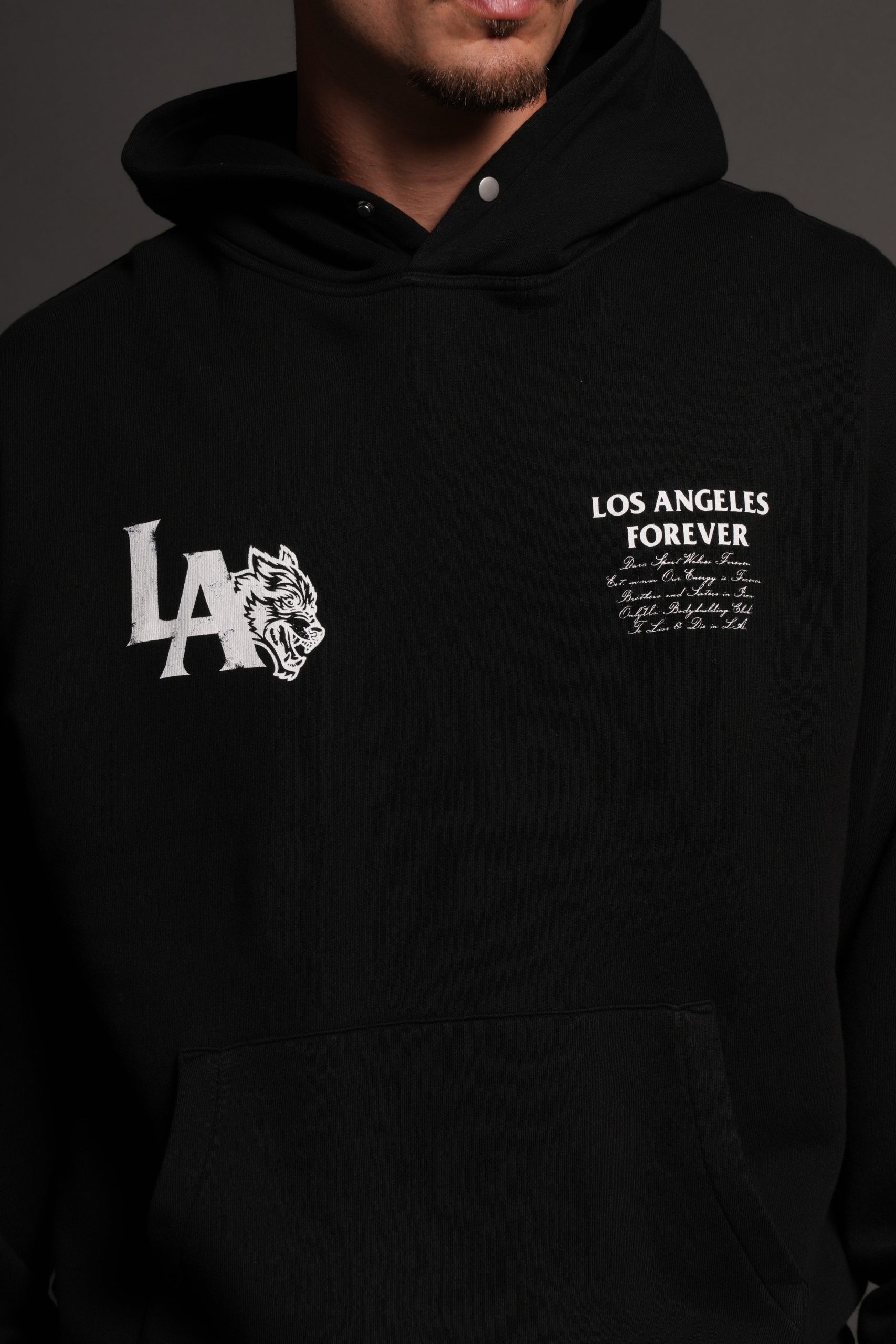 La Wolves V2 Pierce Hoodie in Black - Image 7