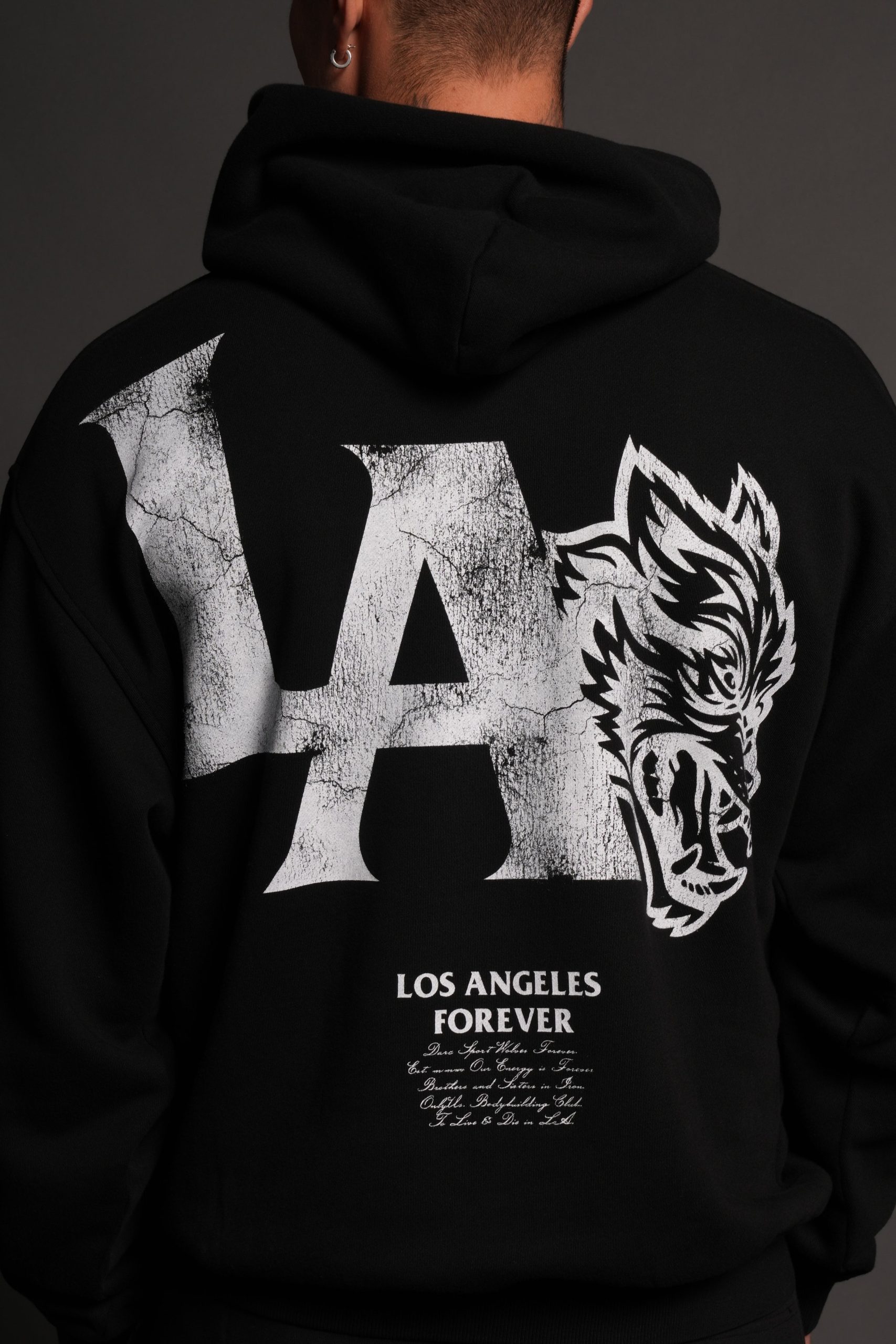 La Wolves V2 Pierce Hoodie in Black - Image 8