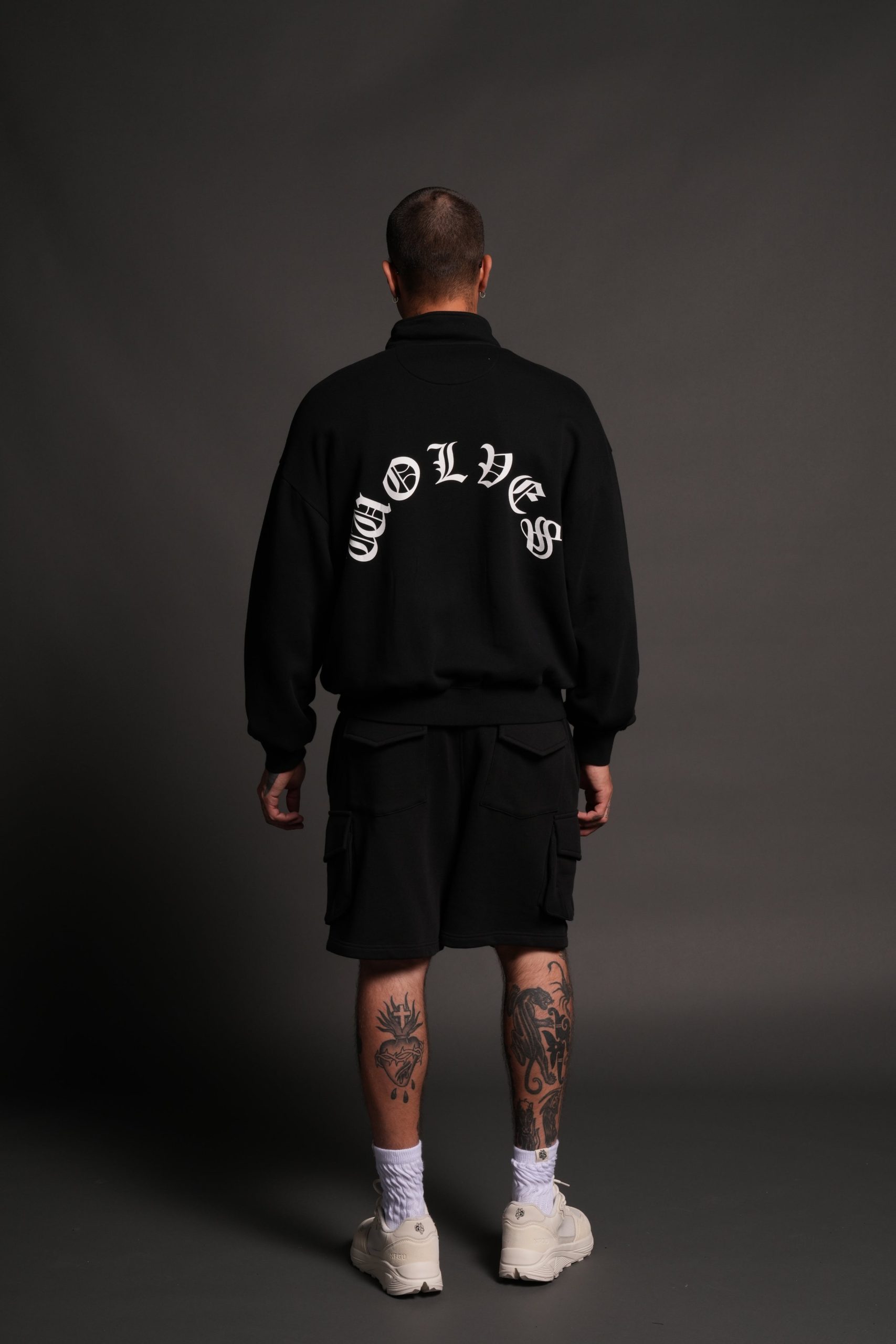 La Wolves V2 Duke 1/4 Zip Mock Neck in Black - Image 6