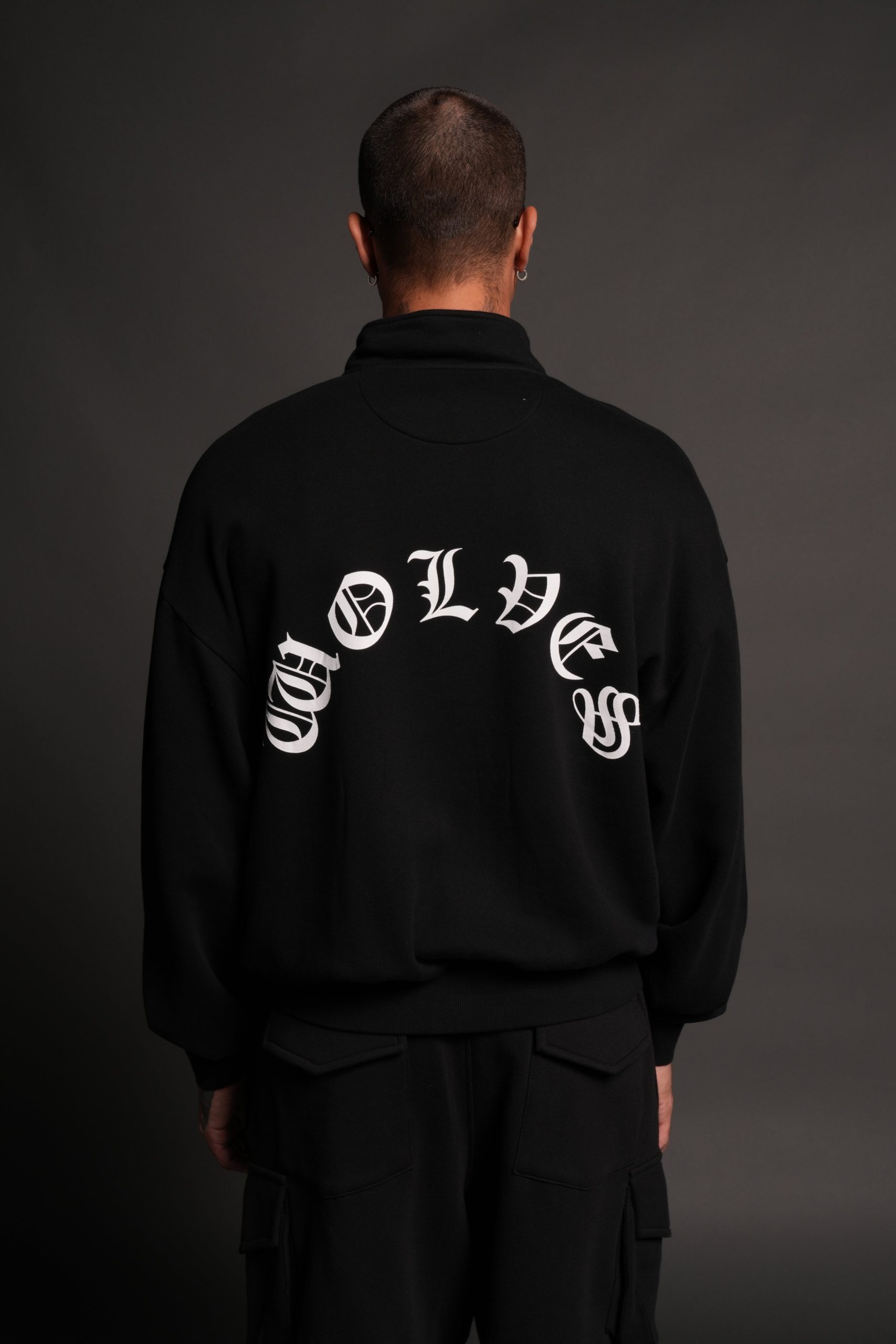 La Wolves V2 Duke 1/4 Zip Mock Neck in Black - Image 2