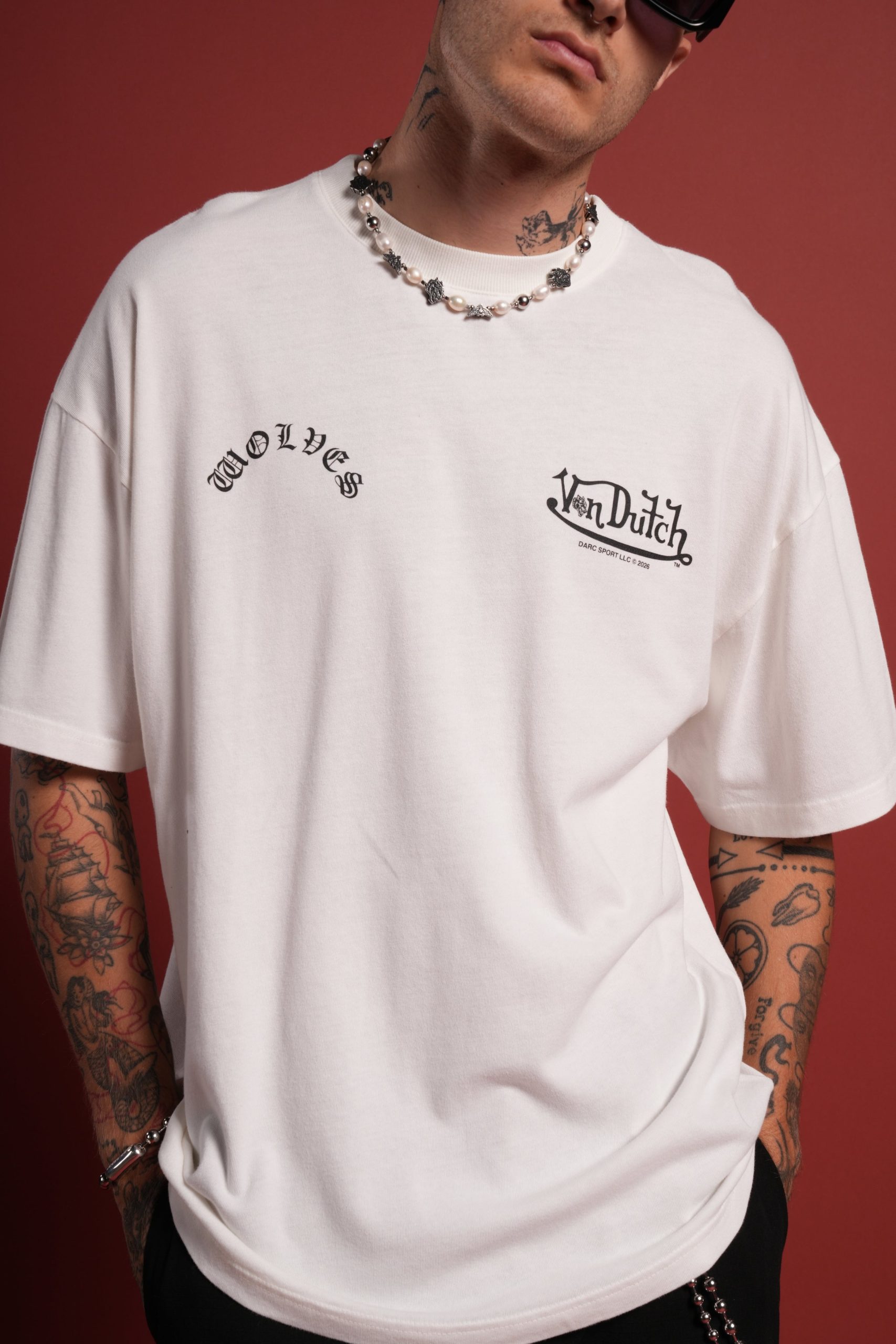 Von Darc Premium Oversized Tee in Cream - Image 5