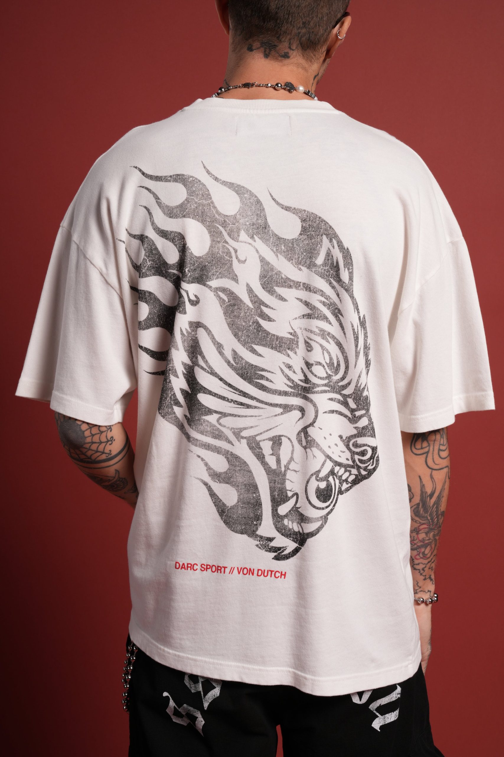 Von Darc Premium Oversized Tee in Cream - Image 6