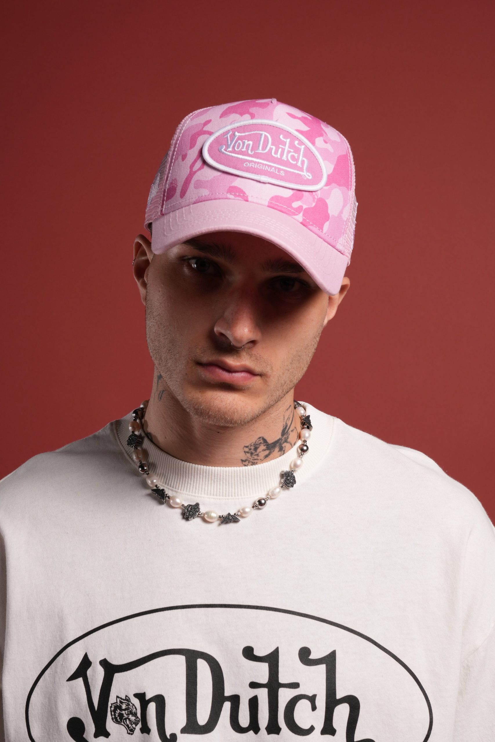 DSVD Collab Trucker Hat in DSVD Bubblegum Camo - Image 10