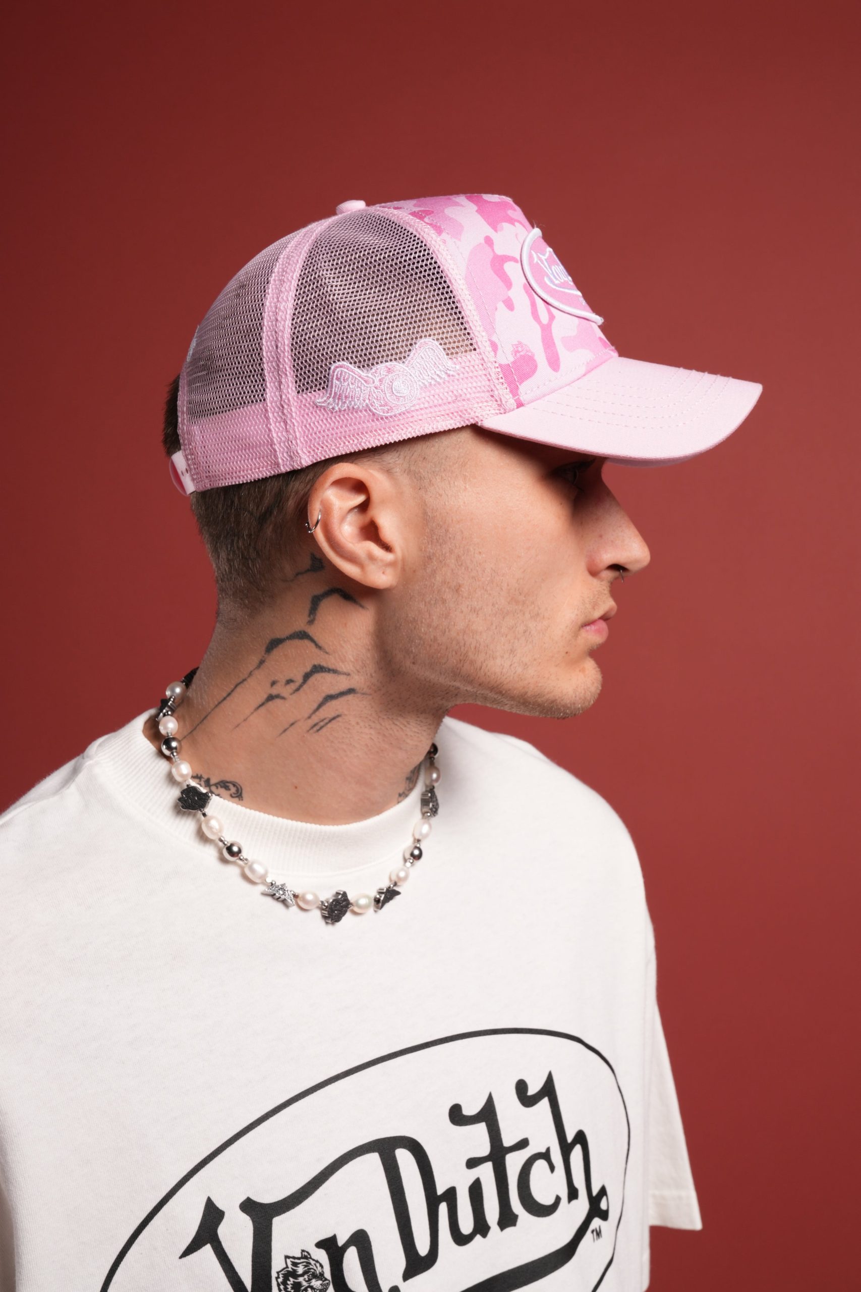 DSVD Collab Trucker Hat in DSVD Bubblegum Camo - Image 13