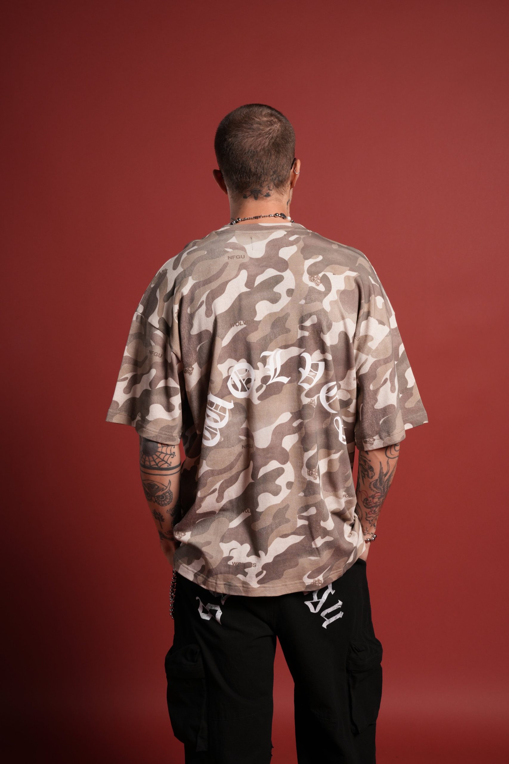 DSVD Legacy Premium Oversized Tee in DSVD Green Camo - Image 2