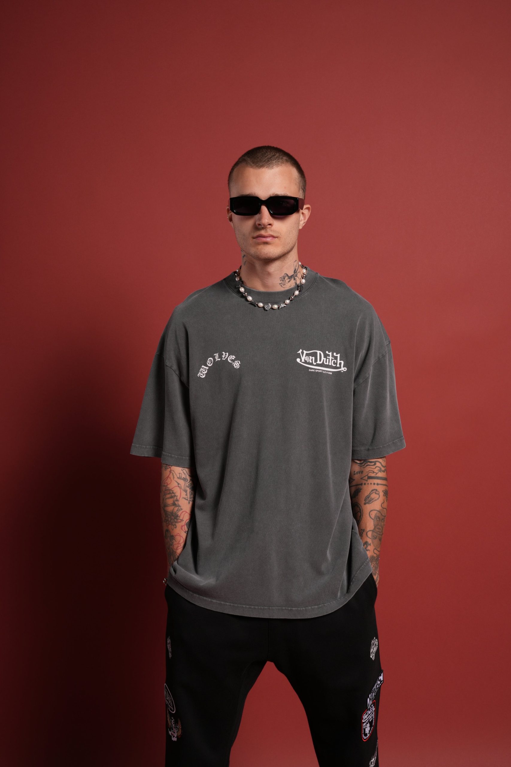 Von Darc Premium Oversized Tee in Wolf Gray - Image 2
