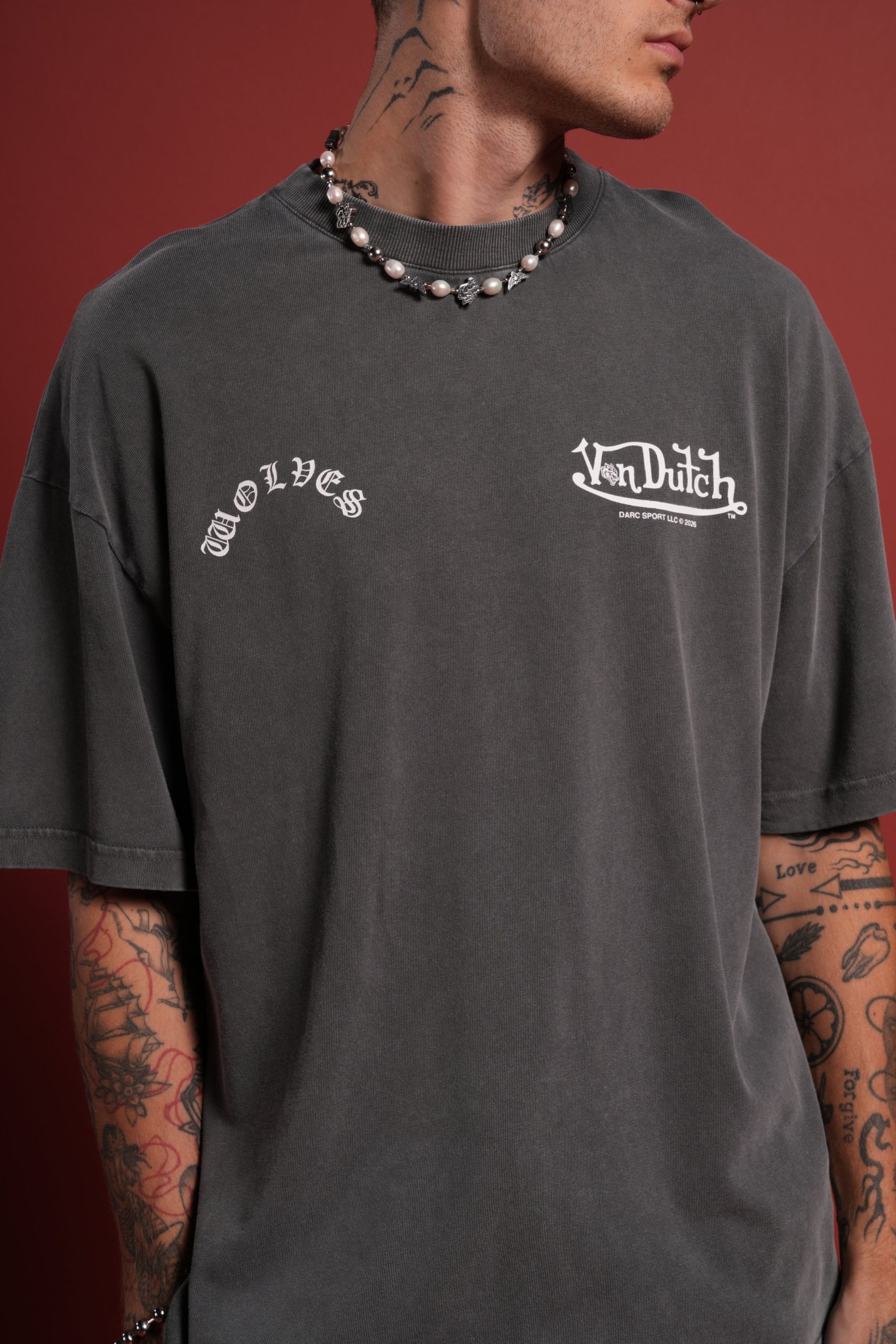 Von Darc Premium Oversized Tee in Wolf Gray - Image 5