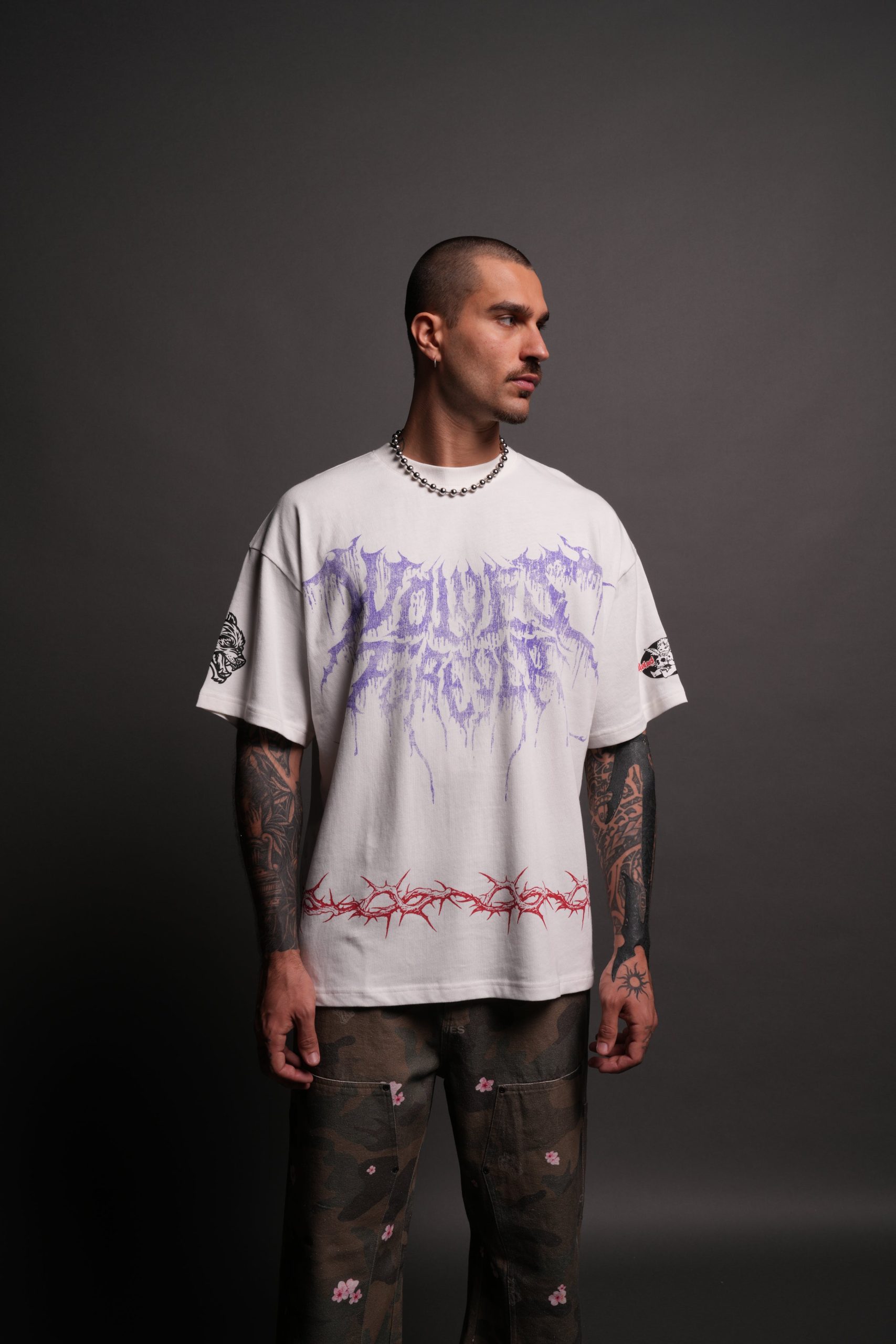 Drip Hesh Premium Oversized Tee in Cream - Image 4