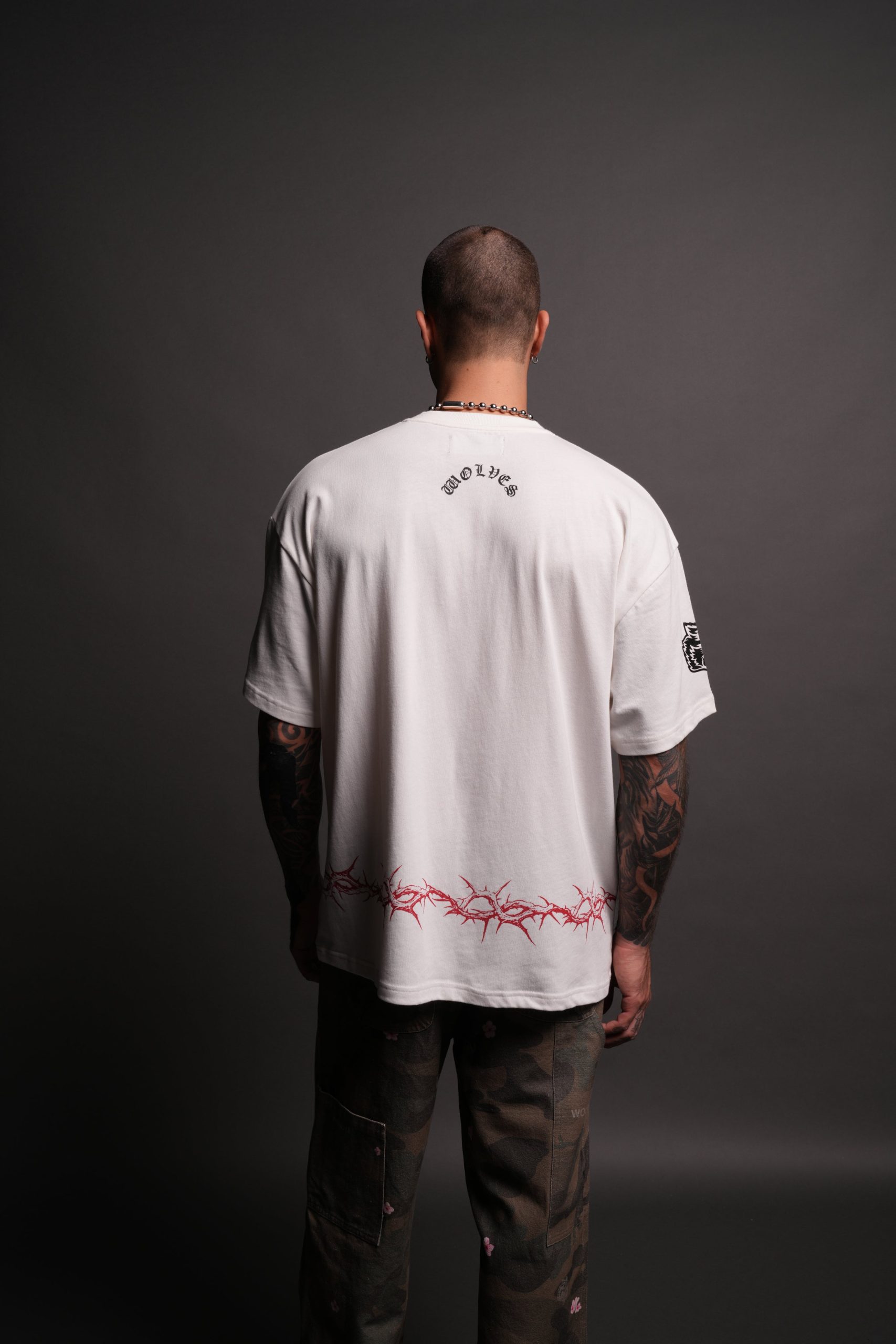 Drip Hesh Premium Oversized Tee in Cream - Image 2
