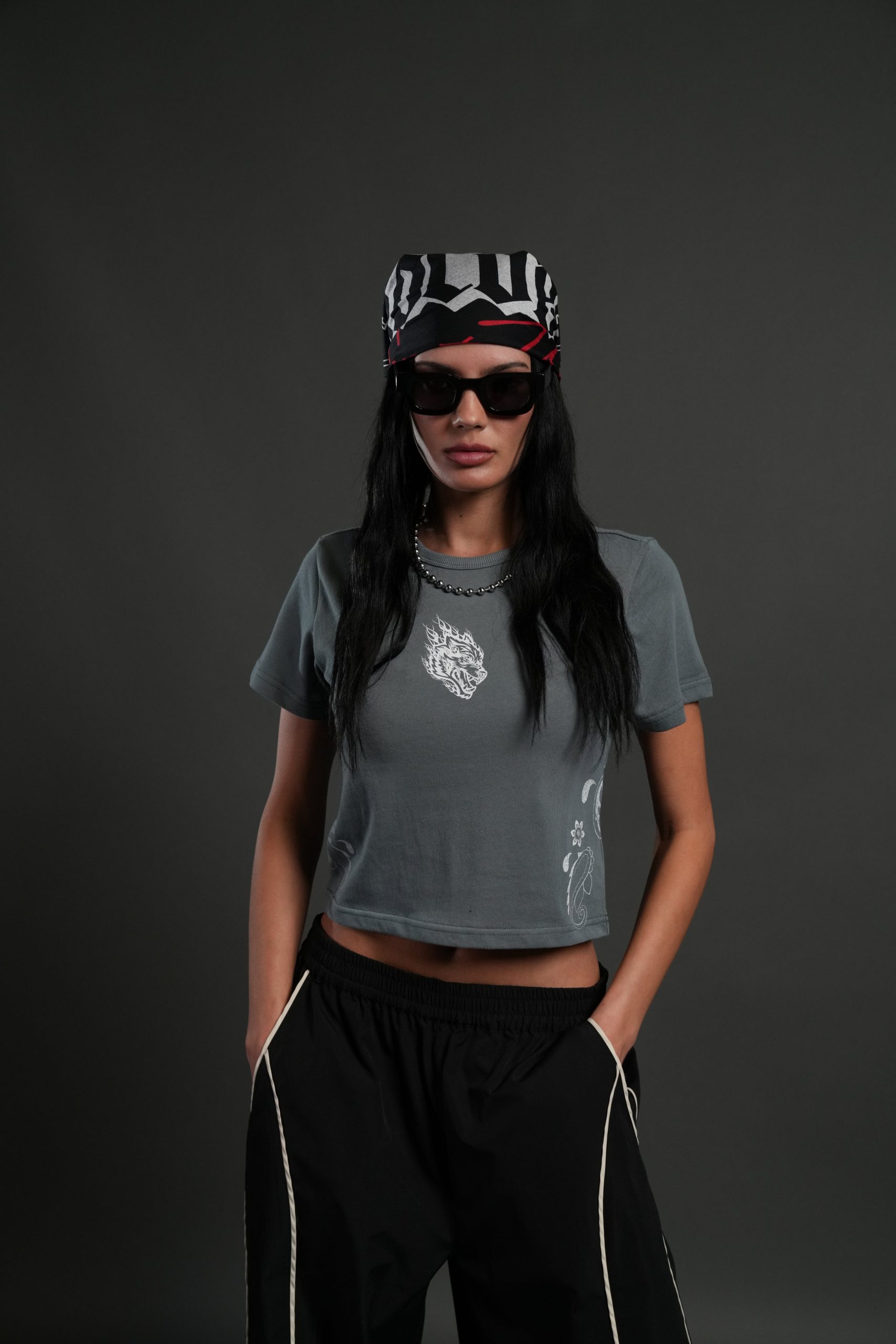 Faded Paisley Timeless Tee in Greek Stone
