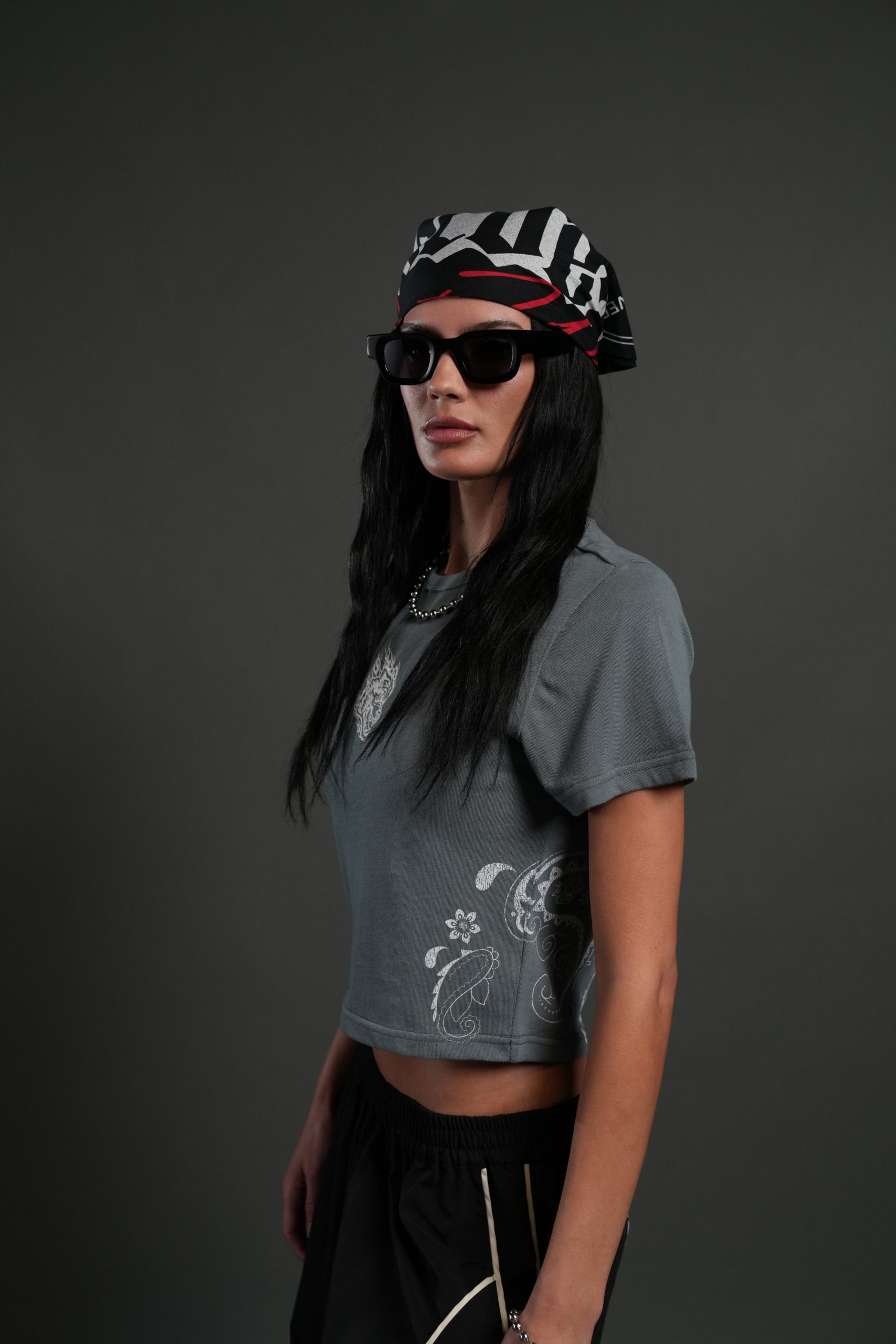 Faded Paisley Timeless Tee in Greek Stone - Image 2