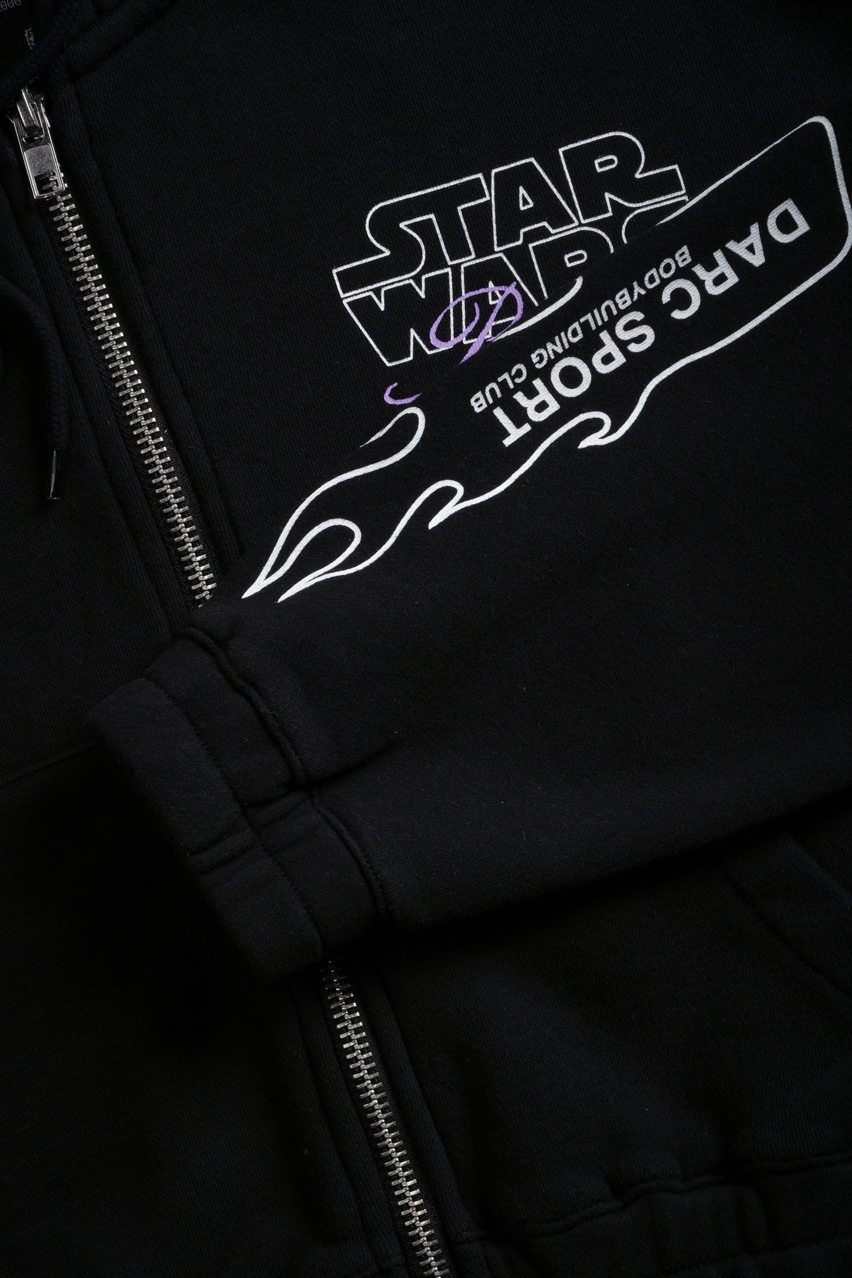 The Power Of The Dark Side Padme Chambers (Cropped) Zip Hoodie in Black - Image 9