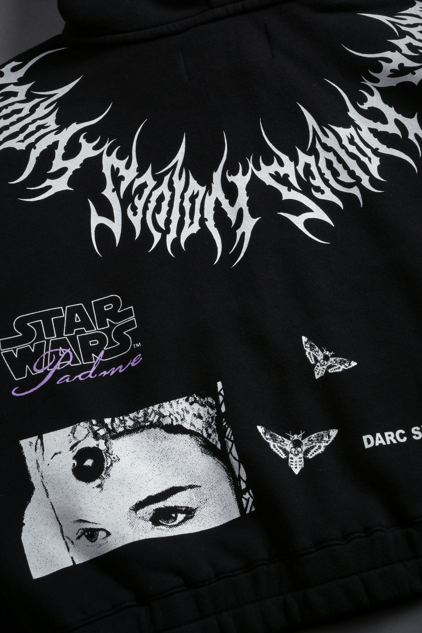 The Power Of The Dark Side Padme Chambers (Cropped) Zip Hoodie in Black - Image 11