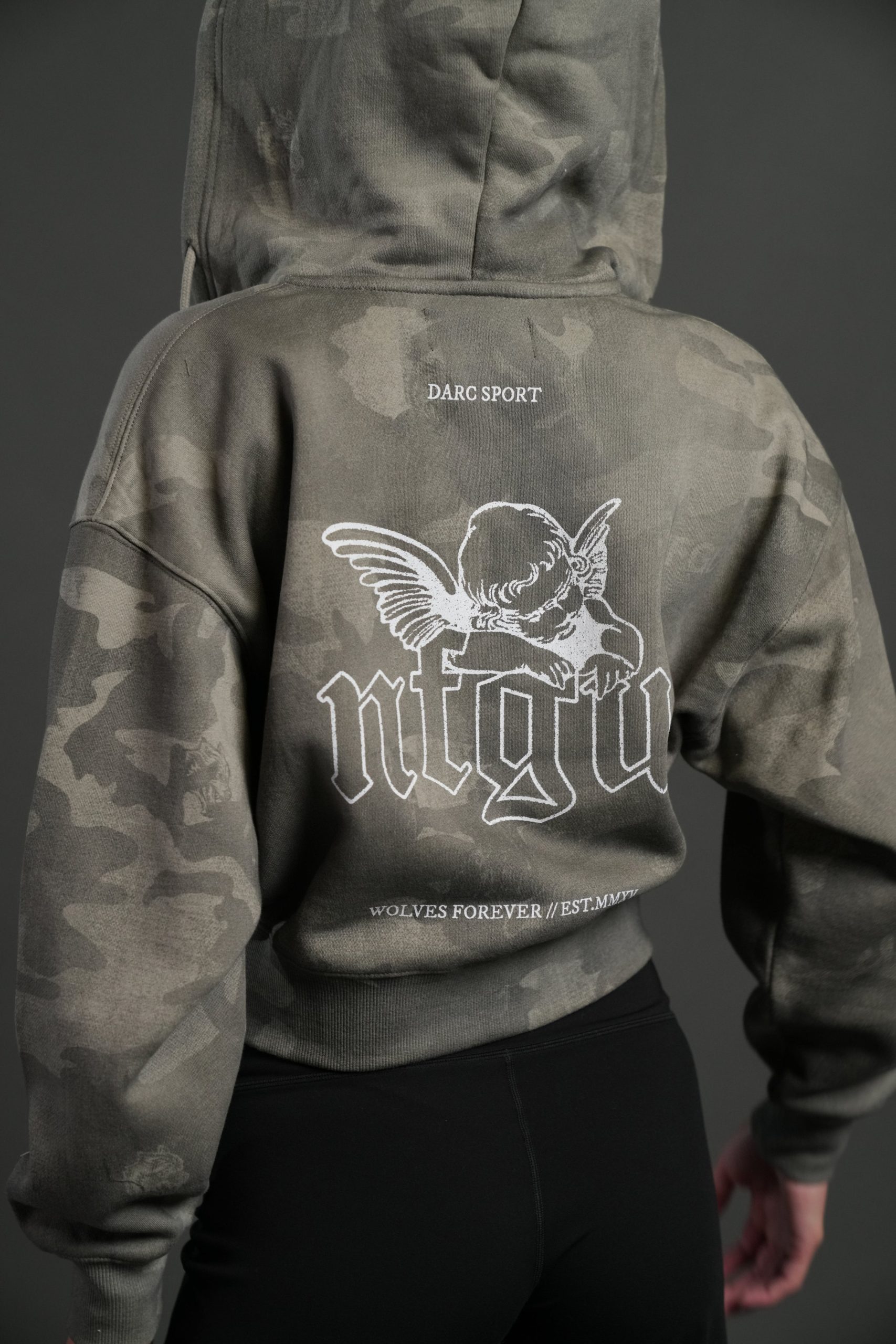 Cherub NFGU Sage Cropped Zip Hoodie in Lush Vintage Woodland Camo - Image 6
