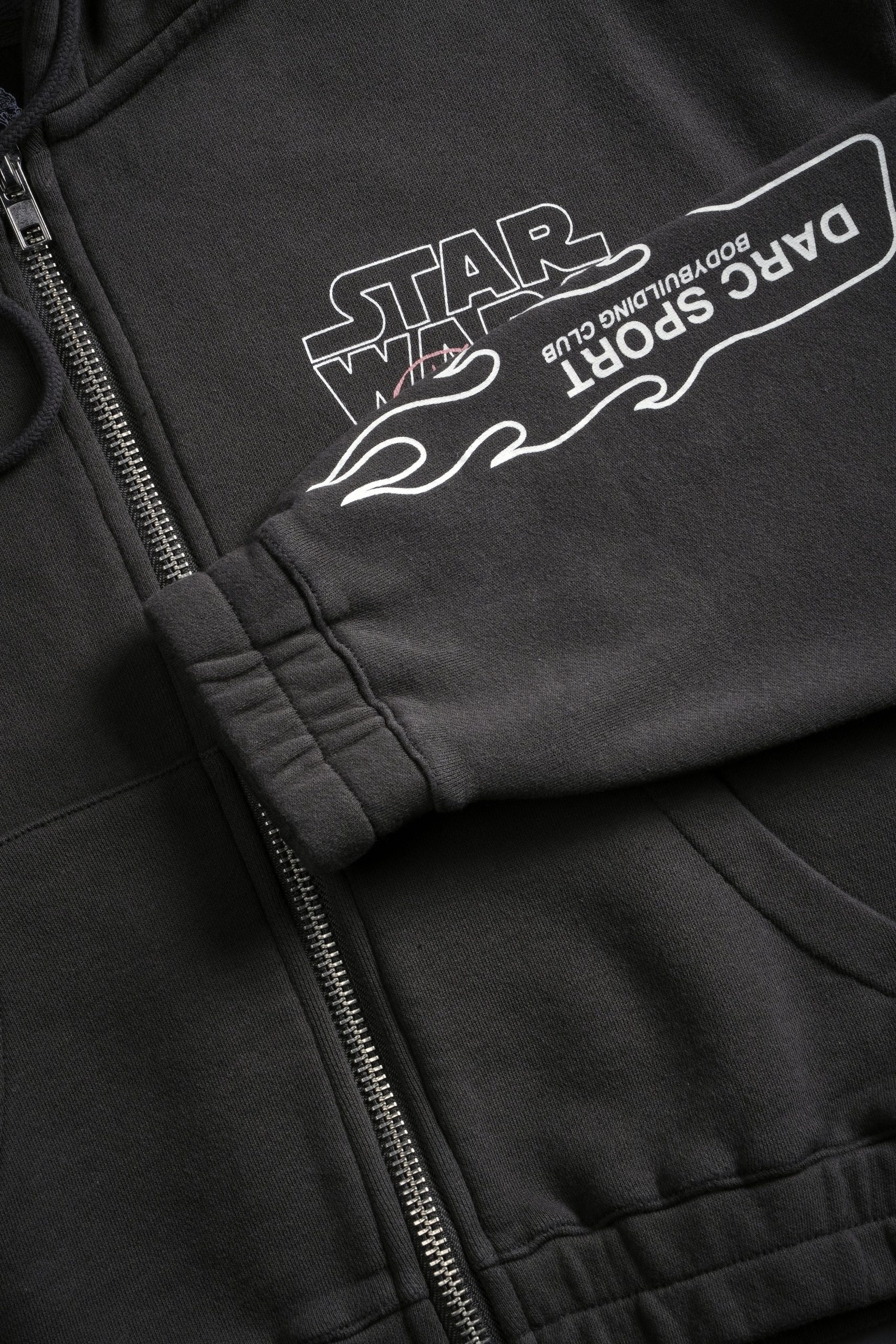 The Power Of The Dark Side Padme Chambers (Cropped) Zip Hoodie in Wolf Gray - Image 9