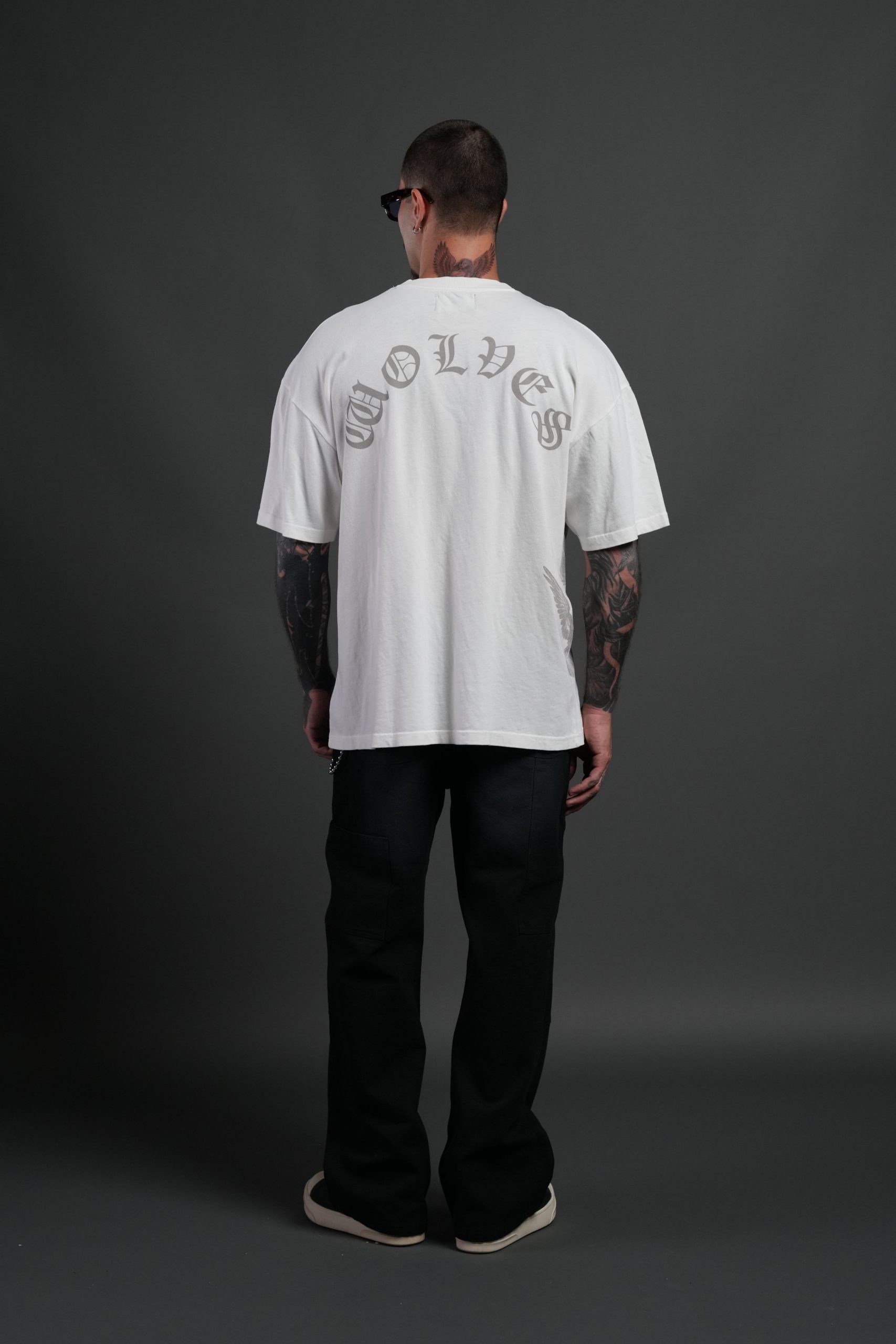 Creed Premium Oversized Tee in Cream - Image 6