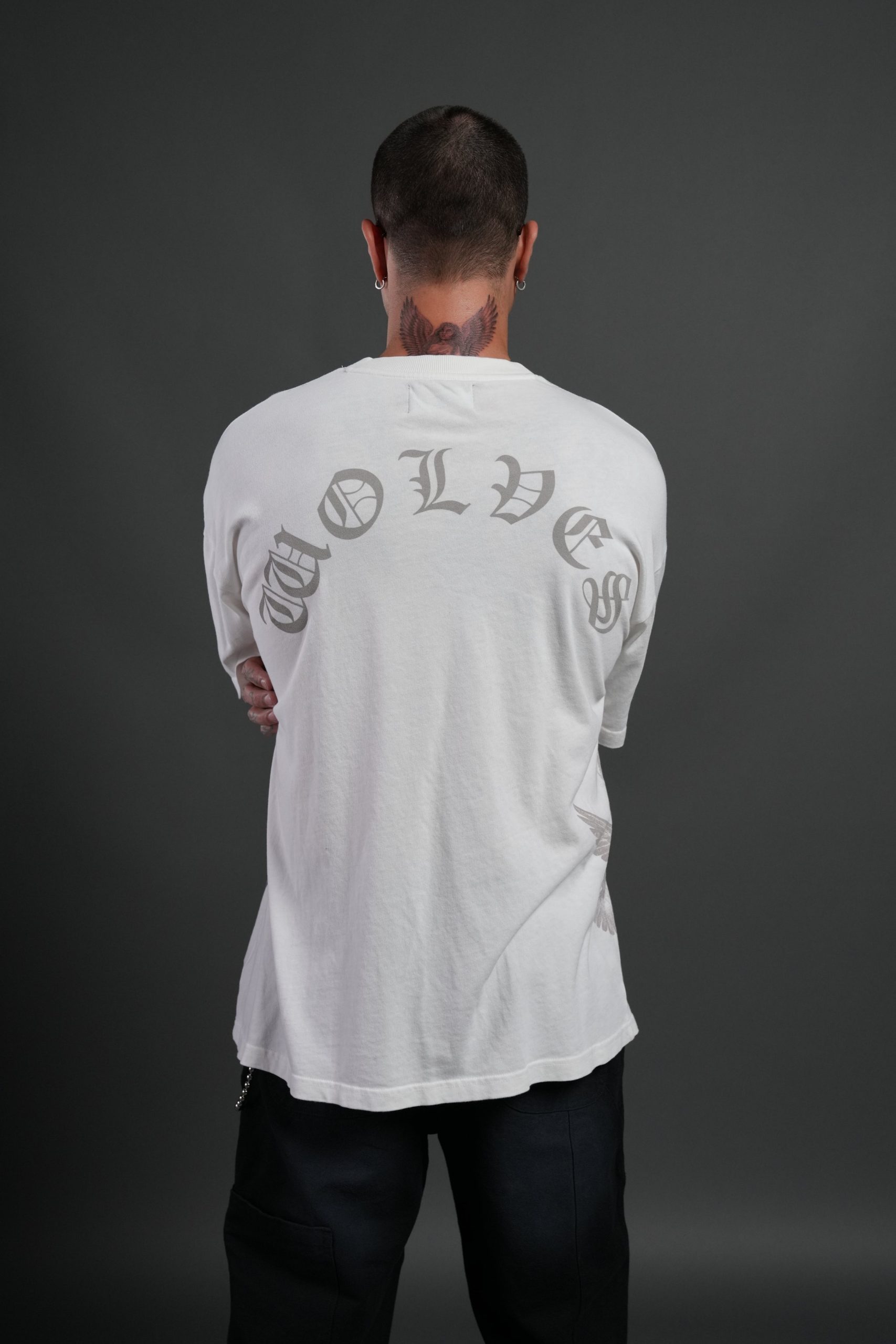 Creed Premium Oversized Tee in Cream - Image 2