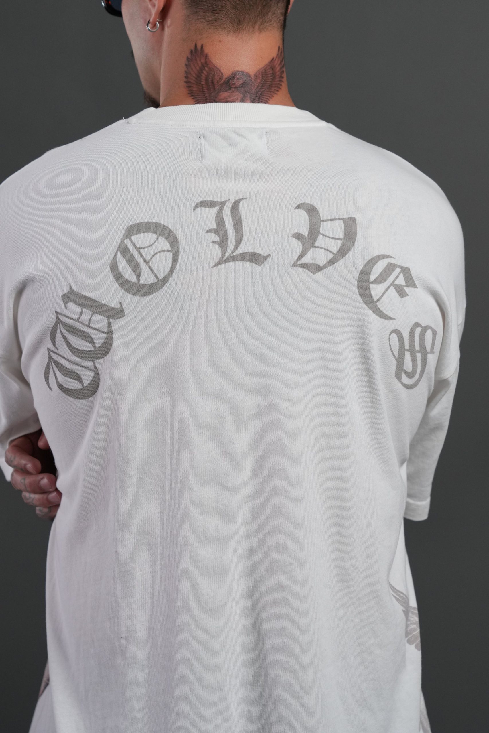 Creed Premium Oversized Tee in Cream - Image 8