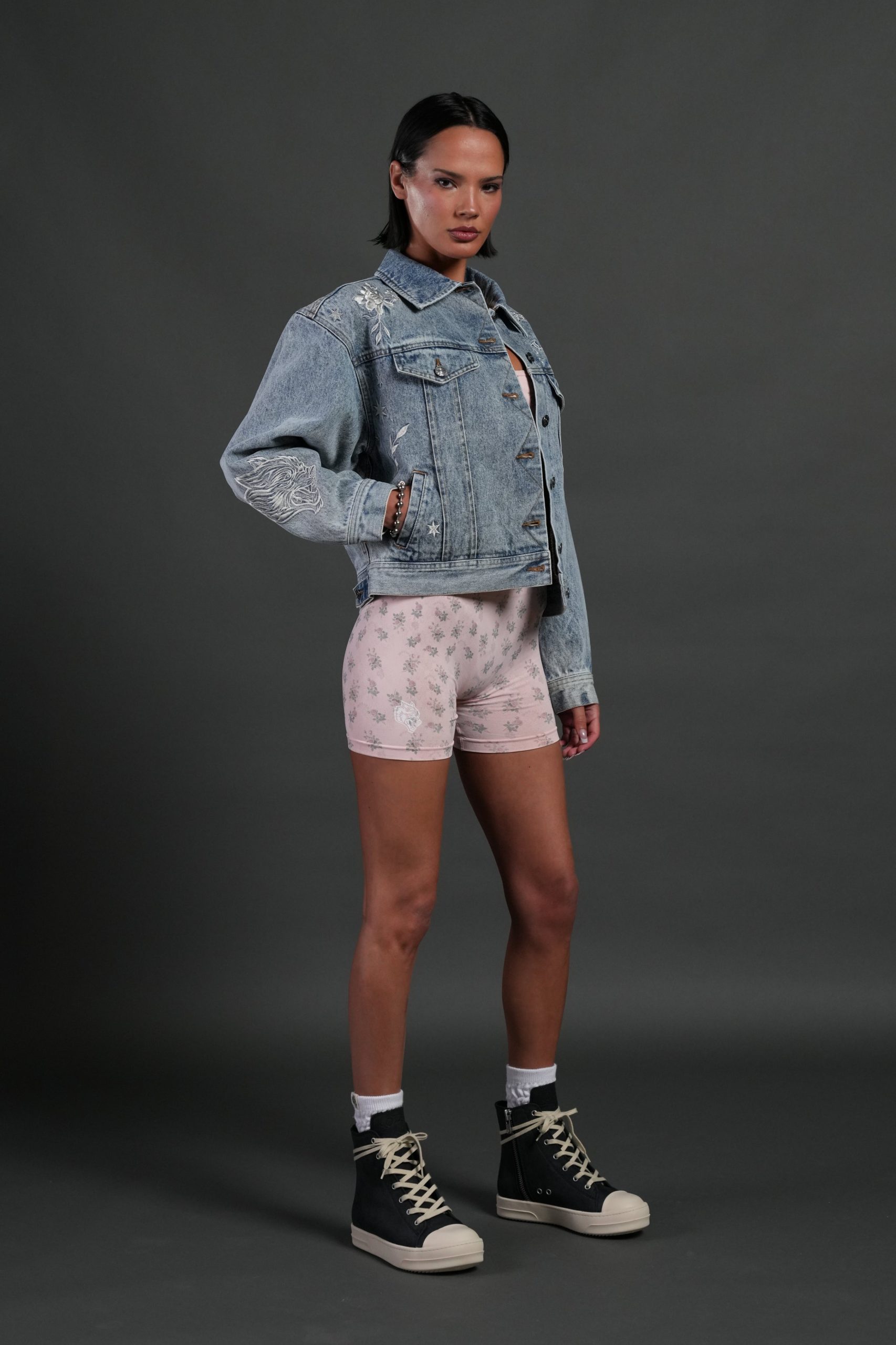 Tales We Tell She American Denim Jacket in Light Wash - Image 4