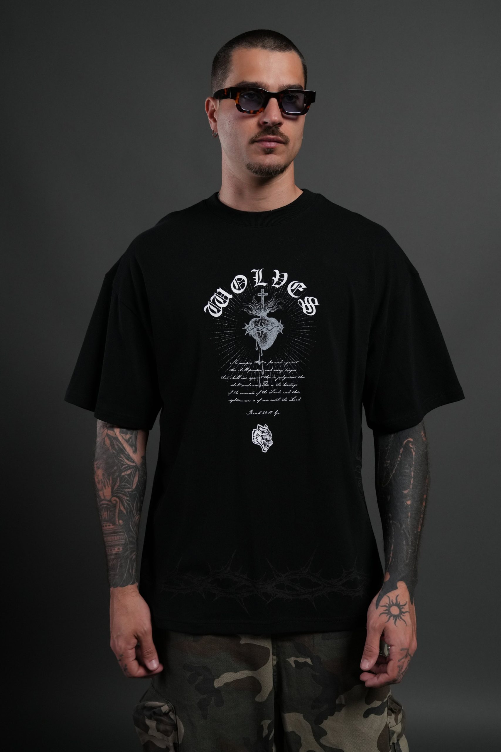 Sanctified Premium Oversized Tee in Black - Image 2