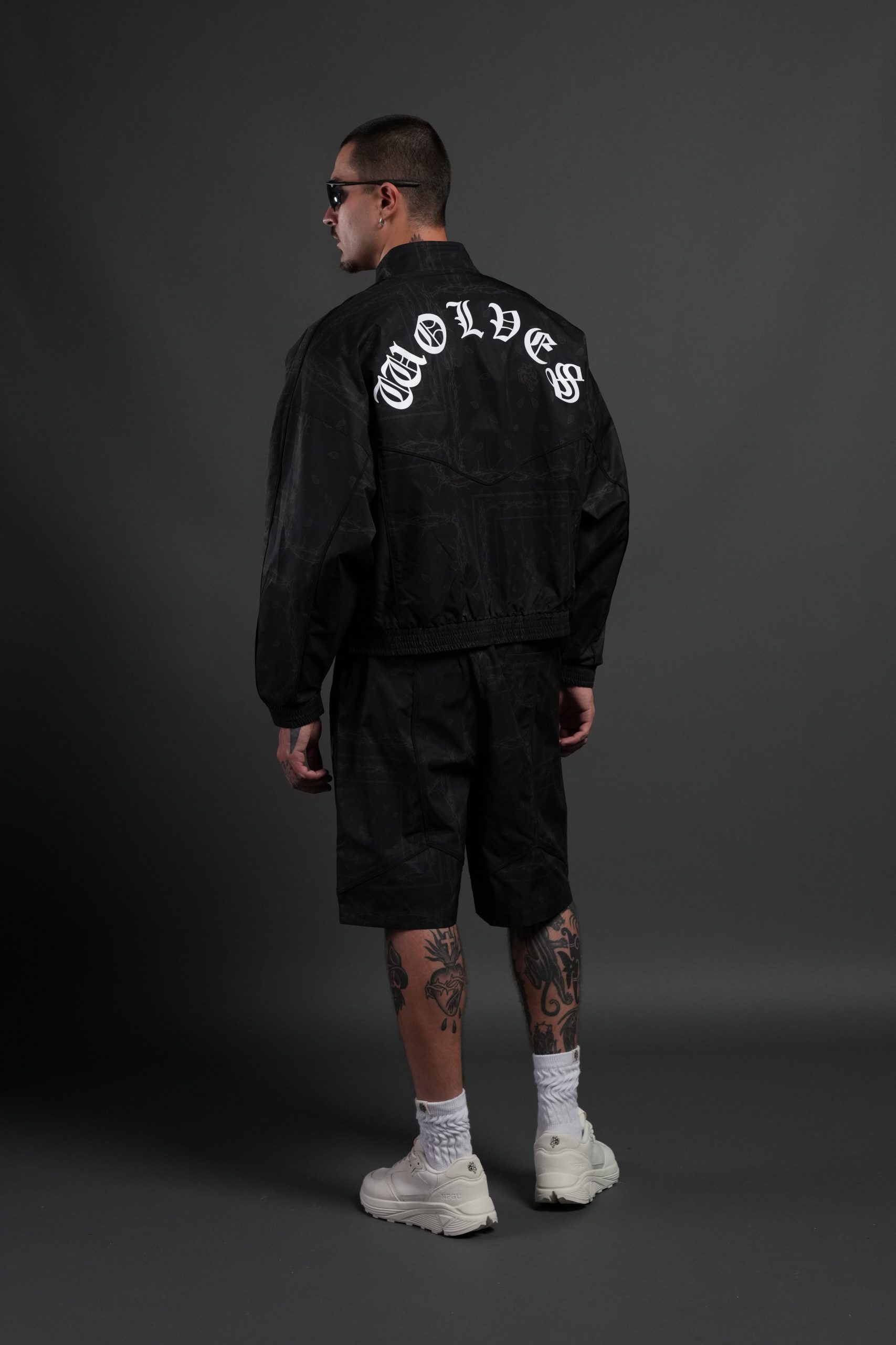 Thorned Paisley Quinn Track Jacket in Black Thorn Paisley - Image 6