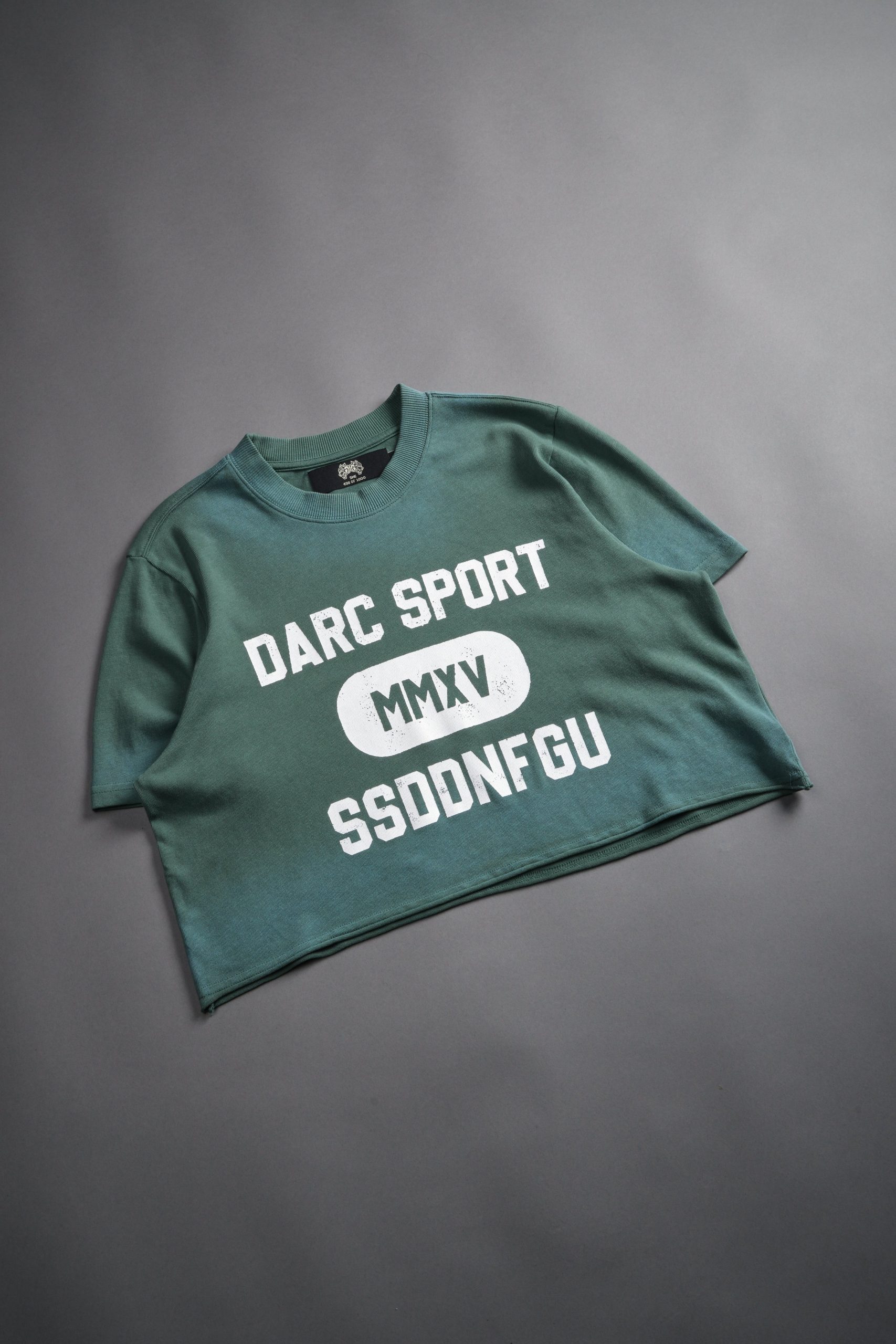 Wolves Forever Premium (Cropped) Tee in Hunter Green Driftwash - Image 5