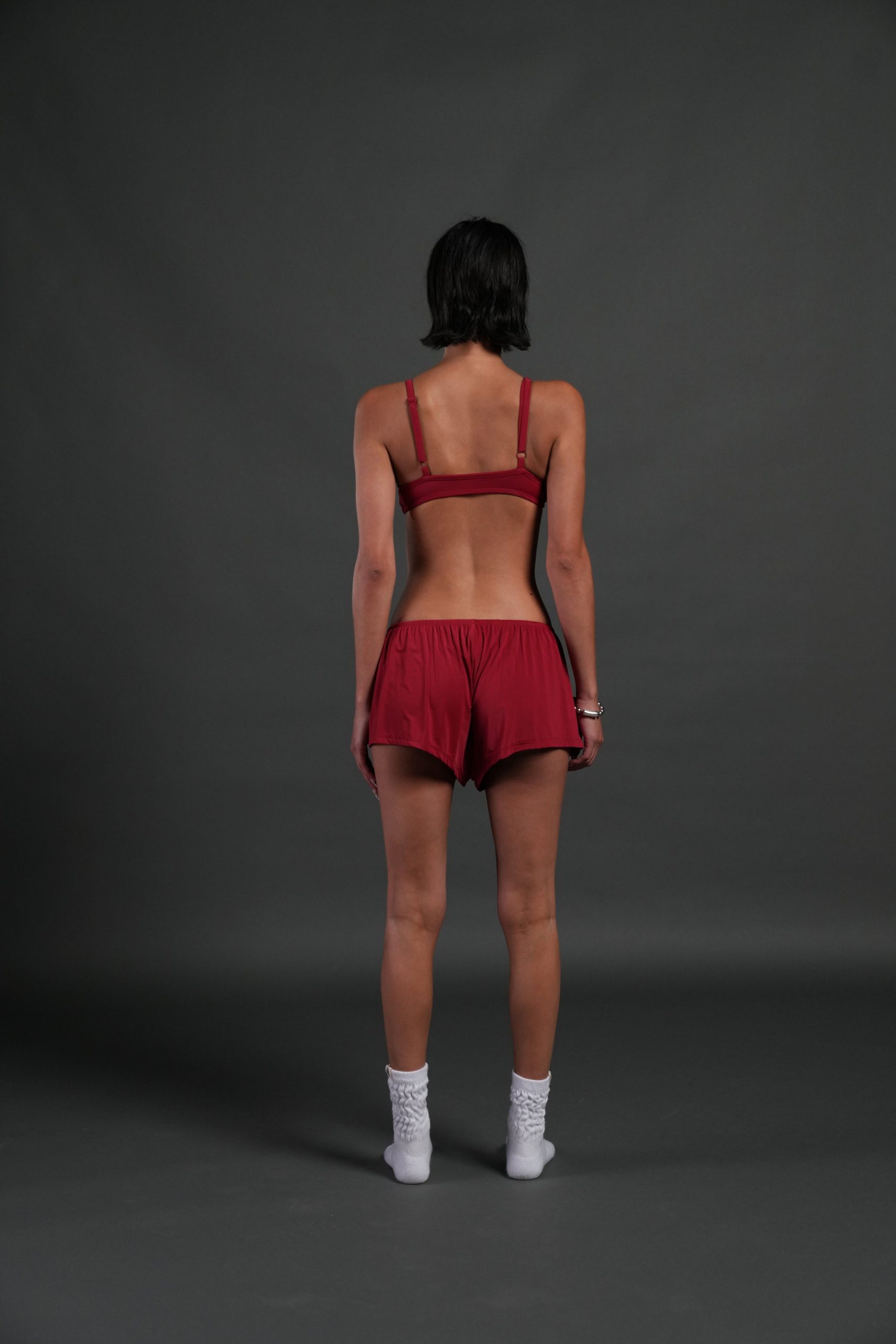 Wolf Chopper Eva Silky Triangle Bralette in Deep Raspberry - Image 4